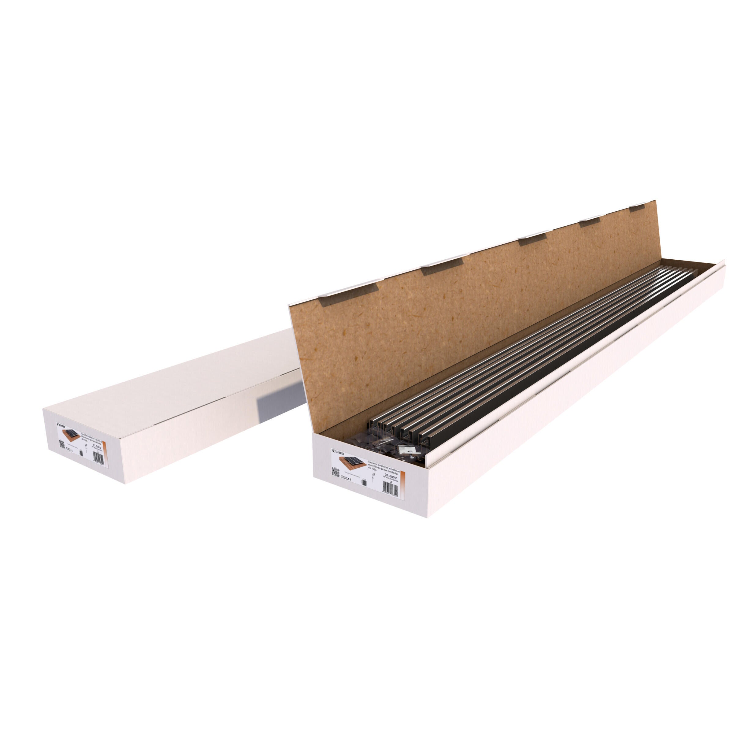 SOPORTE COPLANAR 6 MÓDULOS 01V6 CLIP SUNFER - 2