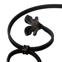 BARRA DE HIERRO FORJADO FLOREADO  350X870MM - 5