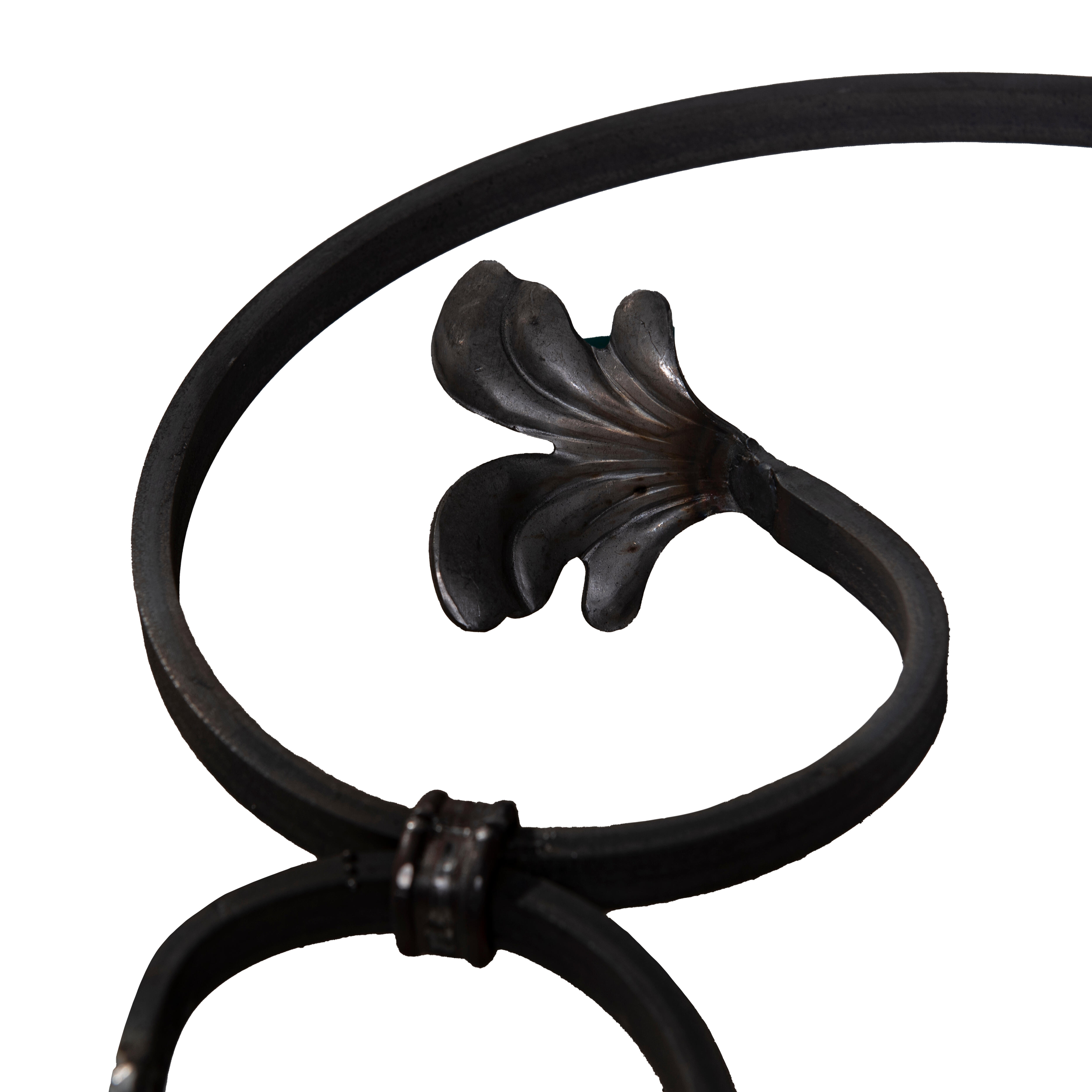 BARRA DE HIERRO FORJADO FLOREADO  350X870MM - 5