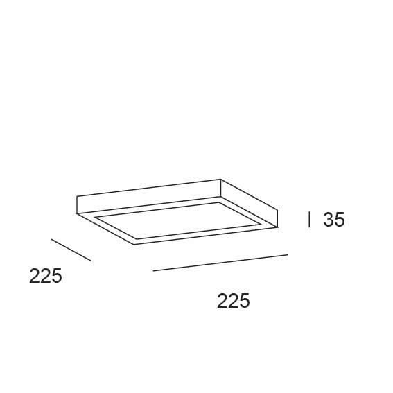 DOWNLIGHT SUPERFICIE CUADRADO NEGRO 18W CCT - 1