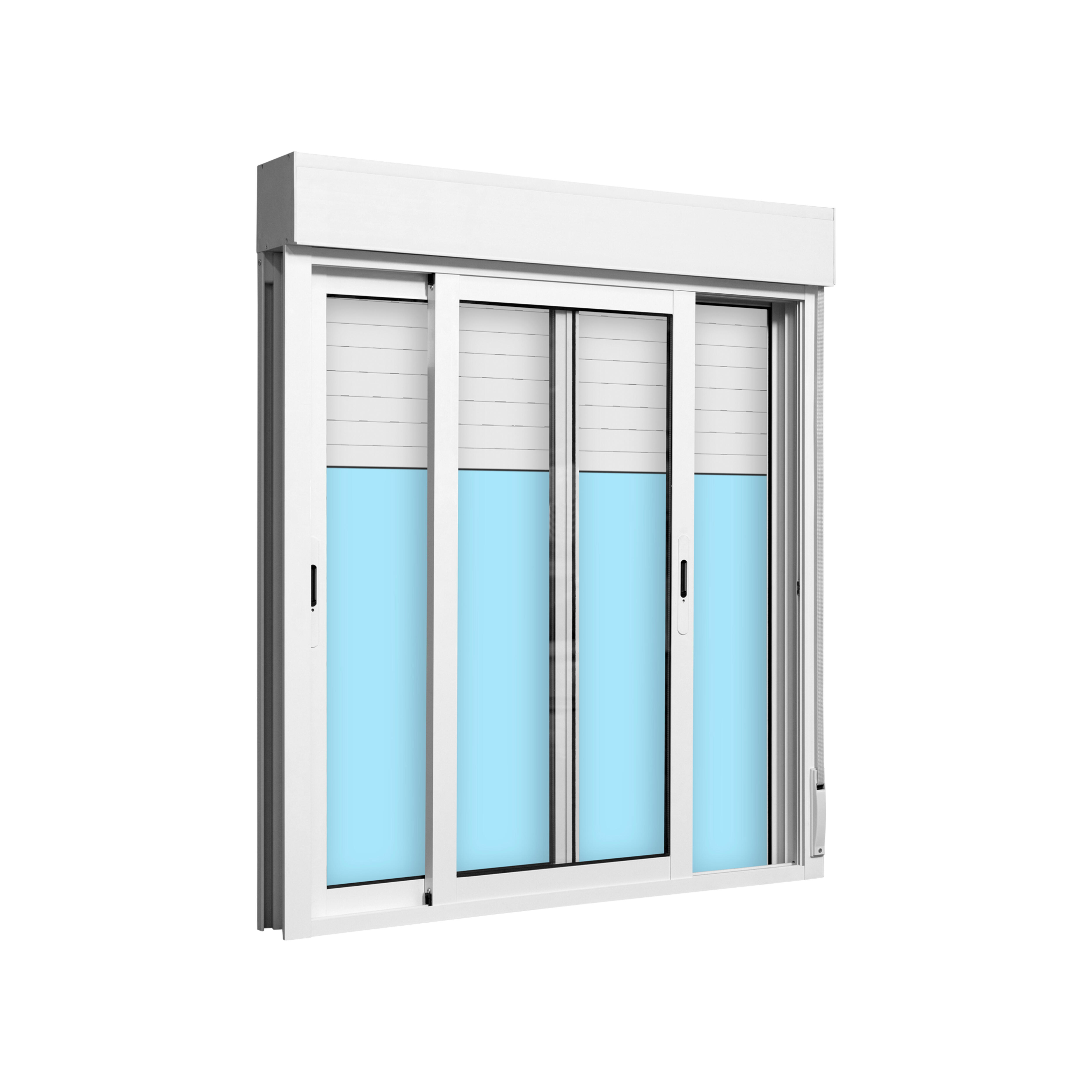 VENTANA ALUMINIO CORREDERA CON PERSIANA BLANCA 120X135CM - 3