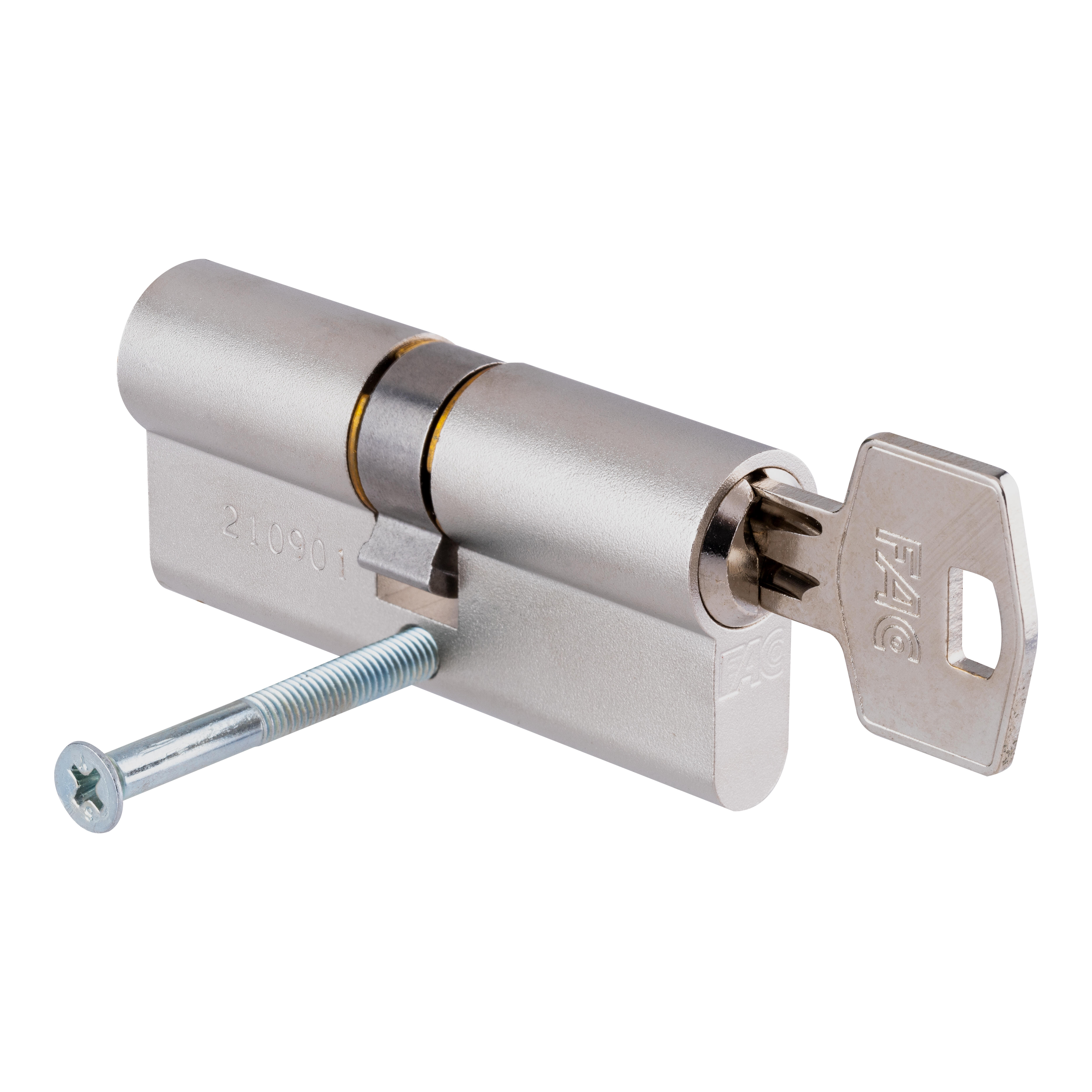 CILINDRO BOMBIN 35X35MM SERRETA LEVA 13.5MM NIQUEL  FAC - 2