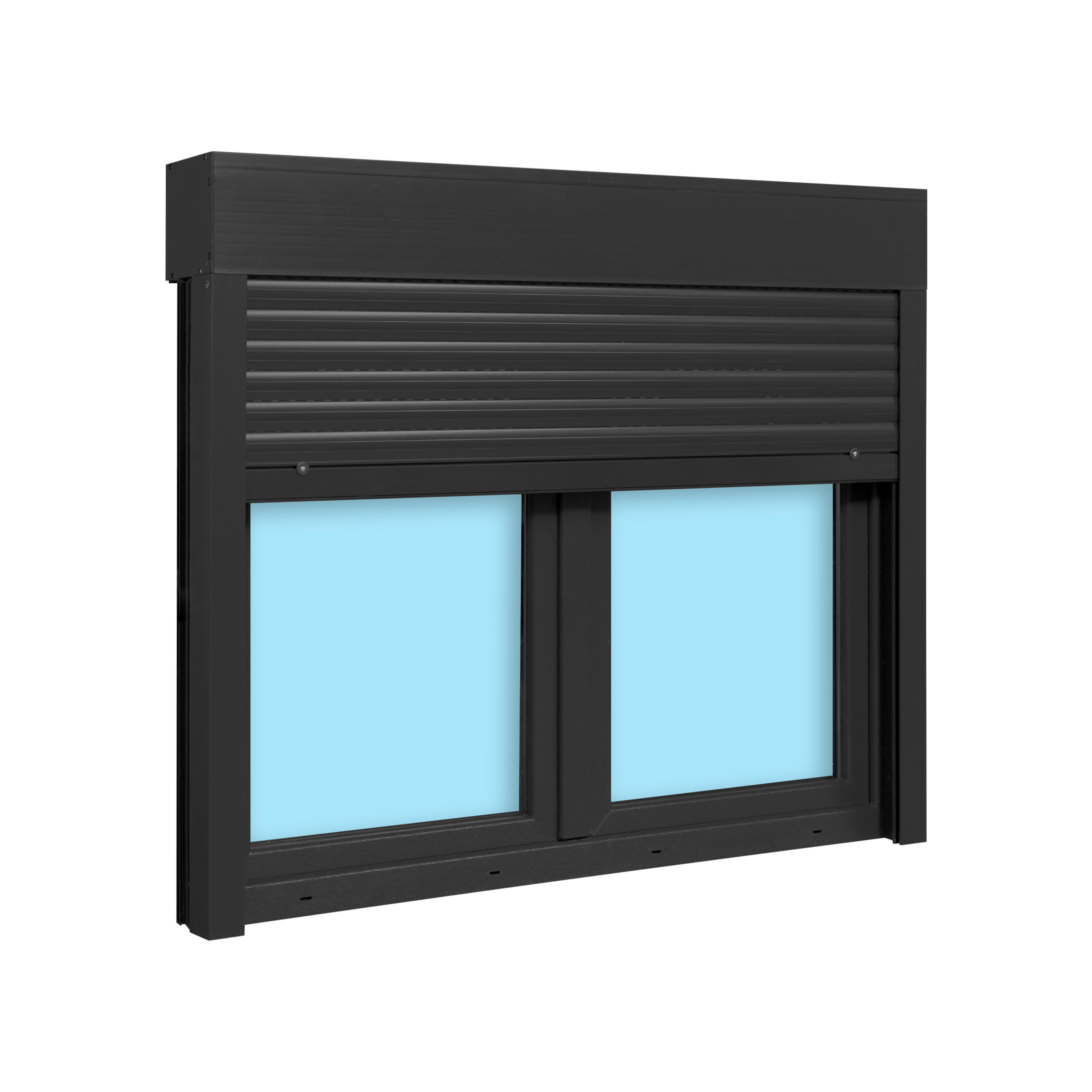  VENTANA PVC OSCILOBATIENTE CON PERSIANA GRIS GRAFITO140X118CM - 3