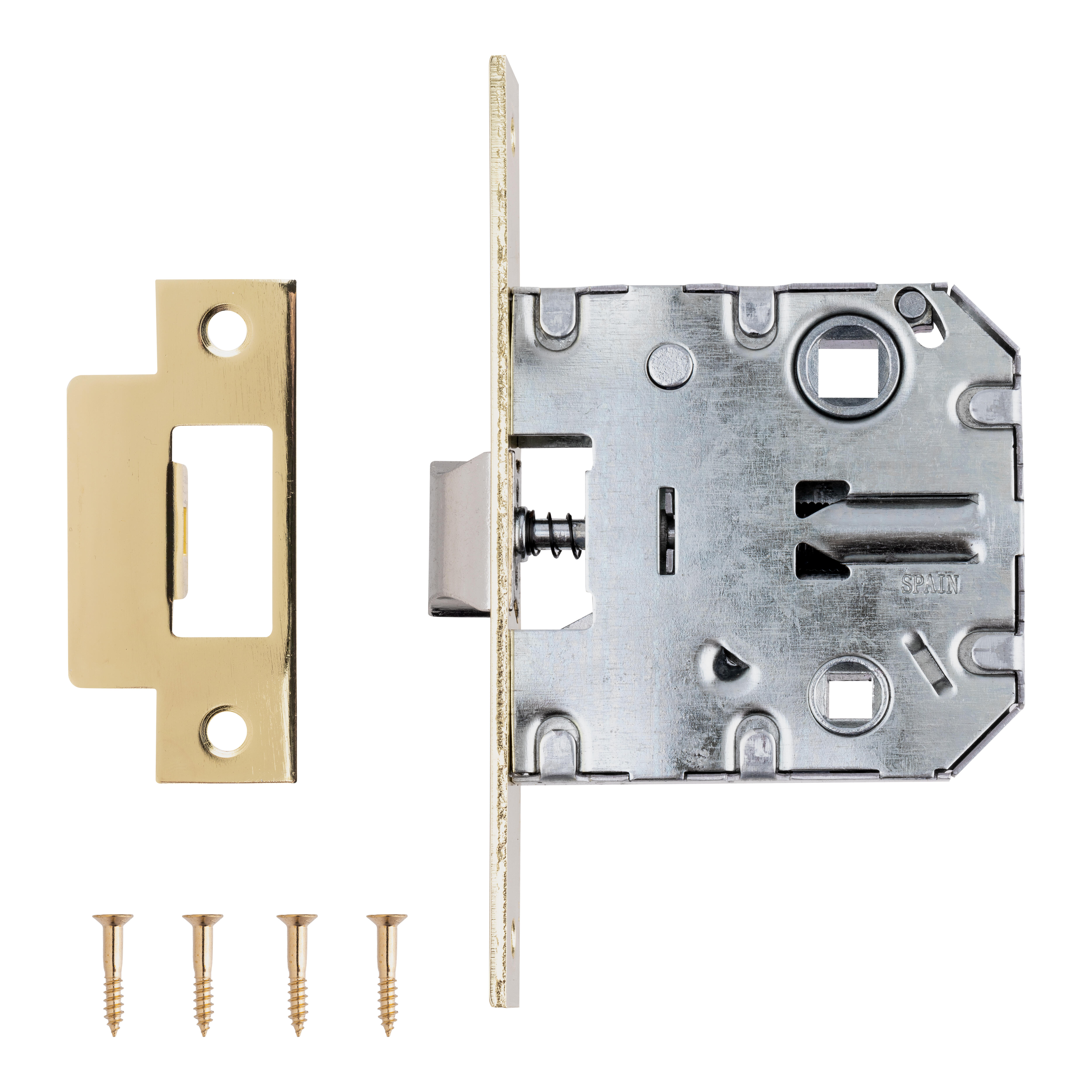 PICAPORTE UNIFICADO 50  MM. CANTO RECTO 47  MM.  LATONADO  YALE - 2