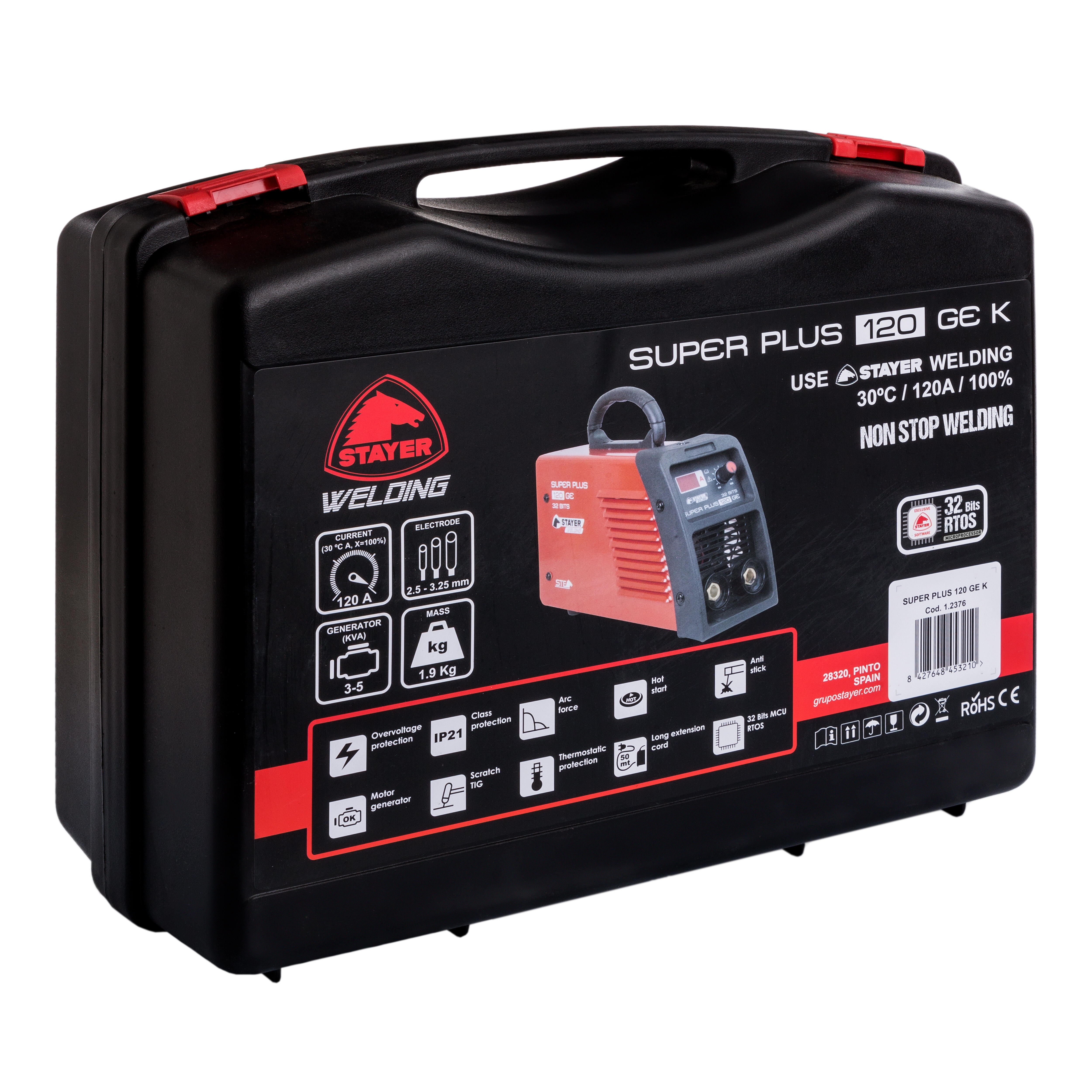 SOLDADOR INVERTER MMA 120A STAYER SUPERPLUS 120 BGEK - 8