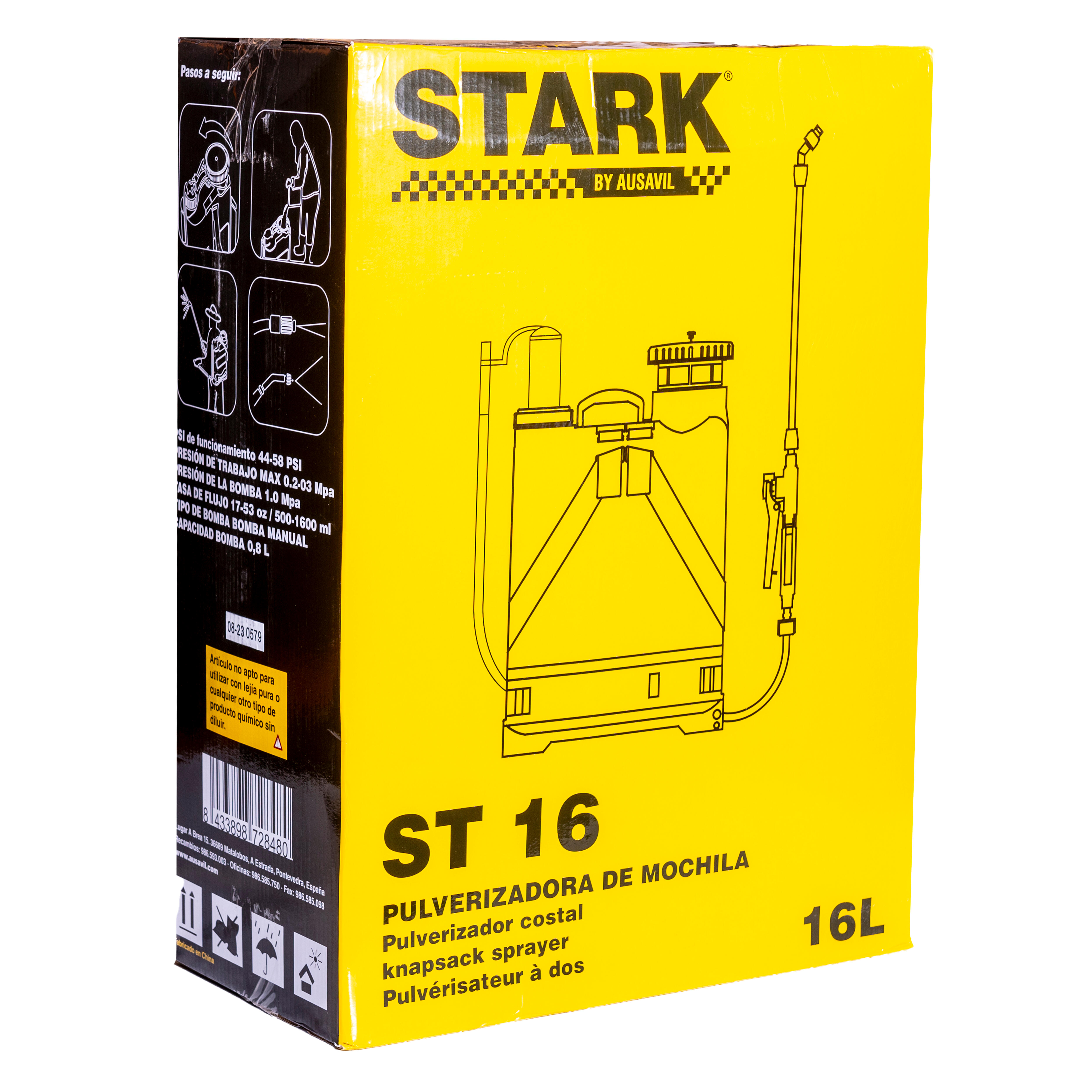 PULVERIZADOR A PRESION MOCHILA 16L STARK - 2