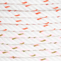 CUERDA POLIPROPILENO CABLEADA 12MM. 1M BLANCO CON PINTAS NARANJAS ROMBULL - 2