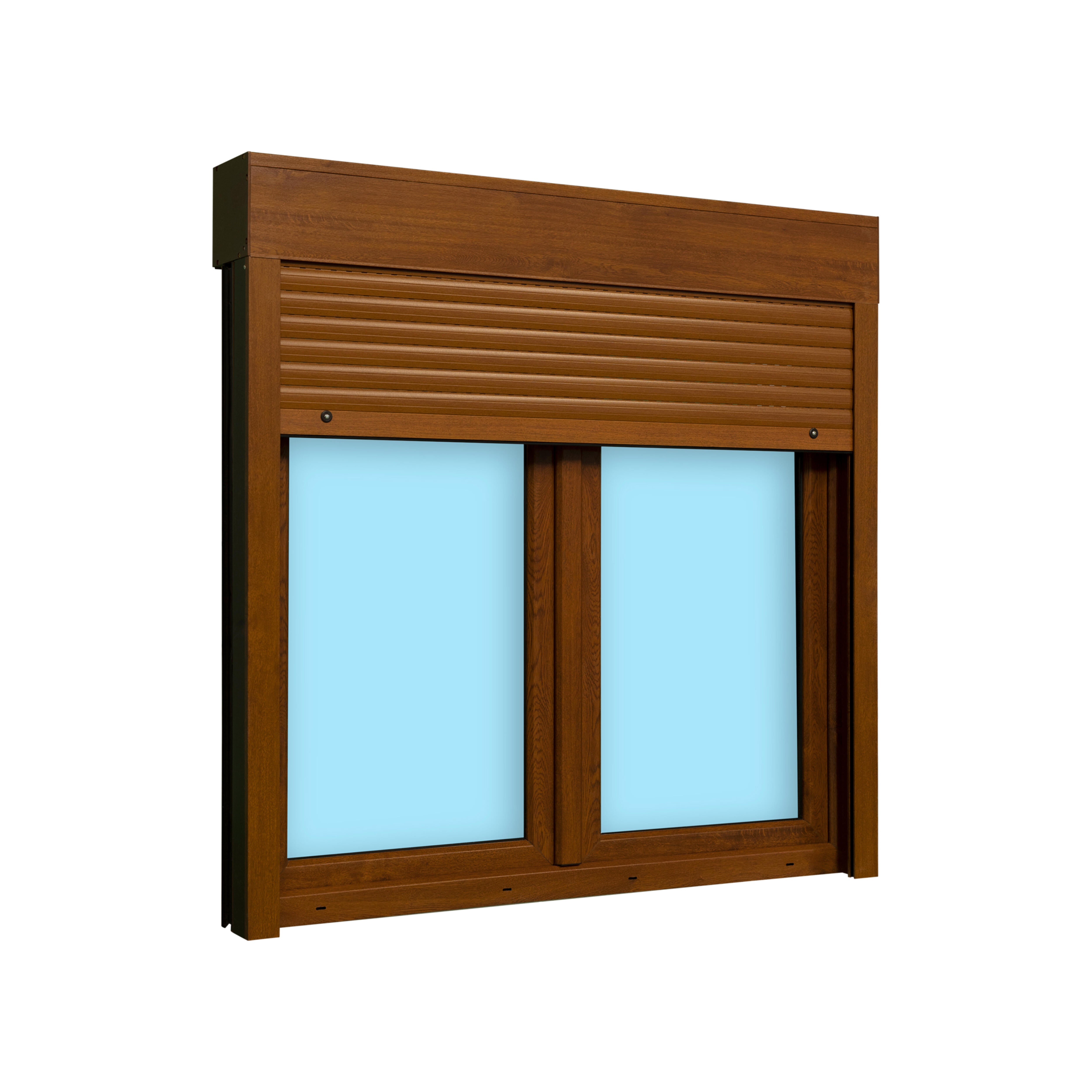 VENTANA PVC OSCILOBATIENTE CON PERSIANA ROBLE 140X138CM - 3