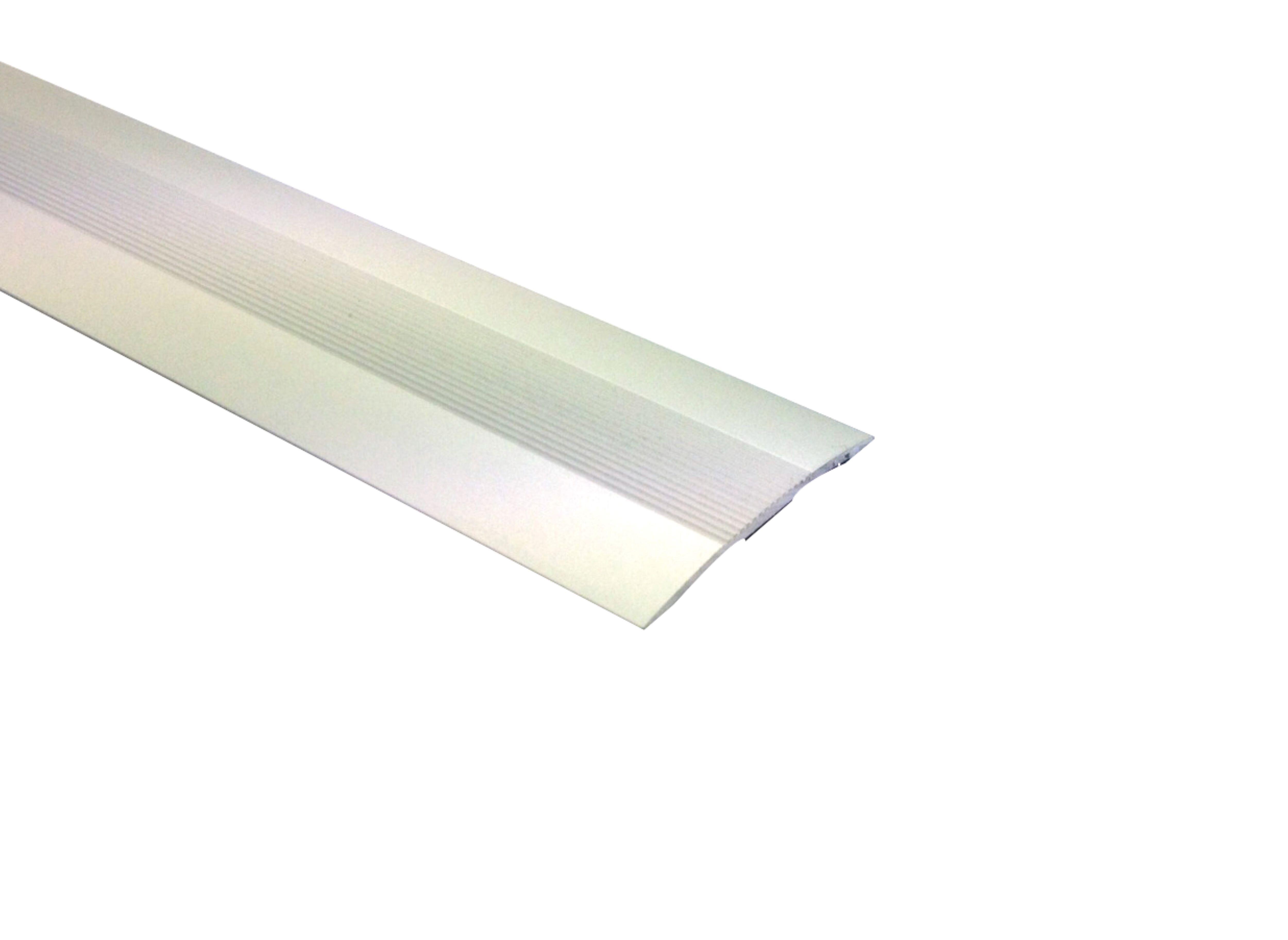 PERFIL DE TRANSICIÓN ADHESIVO ALUMINIO ESTRIADO PLATA 83CM - 2