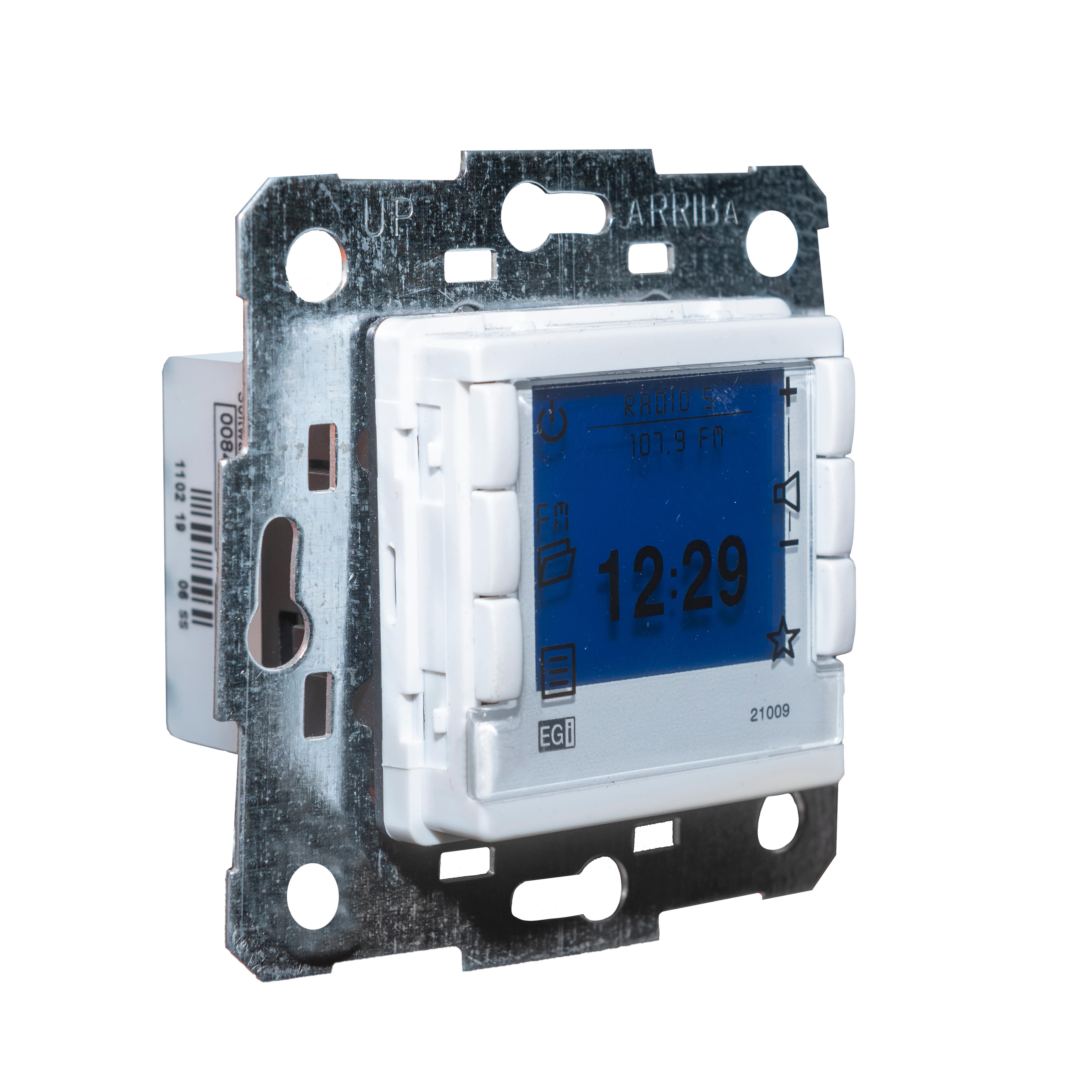 RADIO FM ESTEREO RDS EMPOTRADO PARED CON DISPLAY PARA CAJA DE MECANISMOS - 2