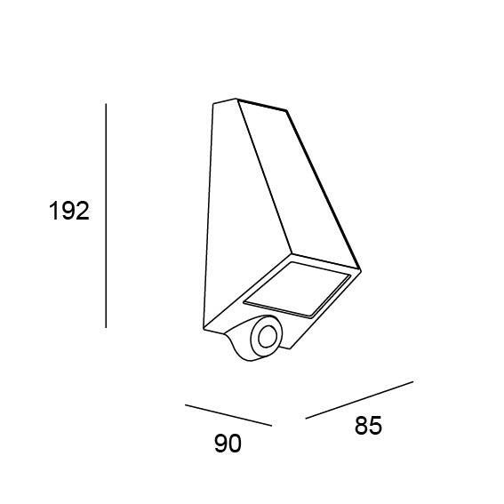 APLIQUE LED SOLAR NOGAL 6,5W NEGRO LUZ NEUTRA - 4