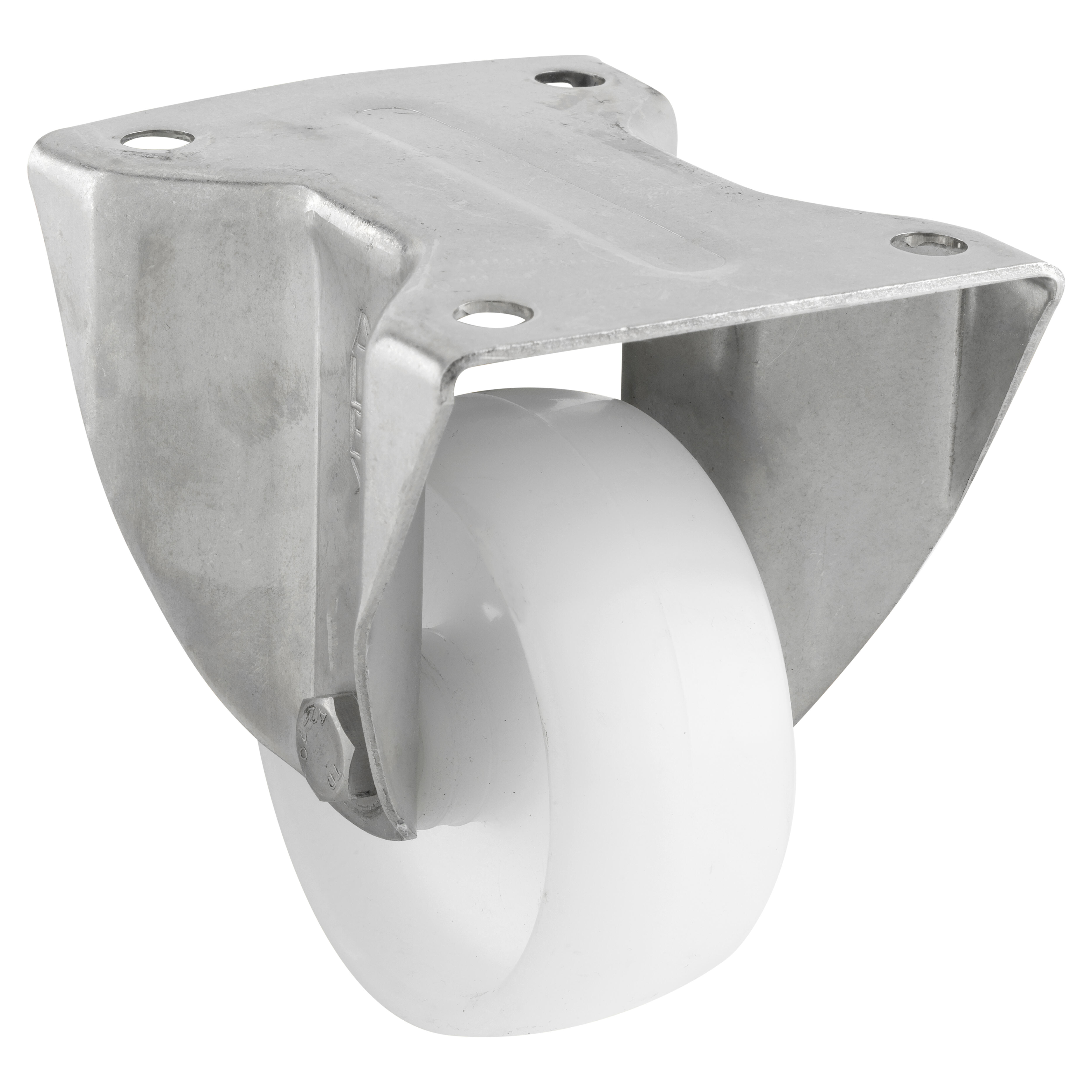 RUEDA 80MM POLIAMIX. HASTA 130KG. LLANTA ACERO INOXIDABLE - 2