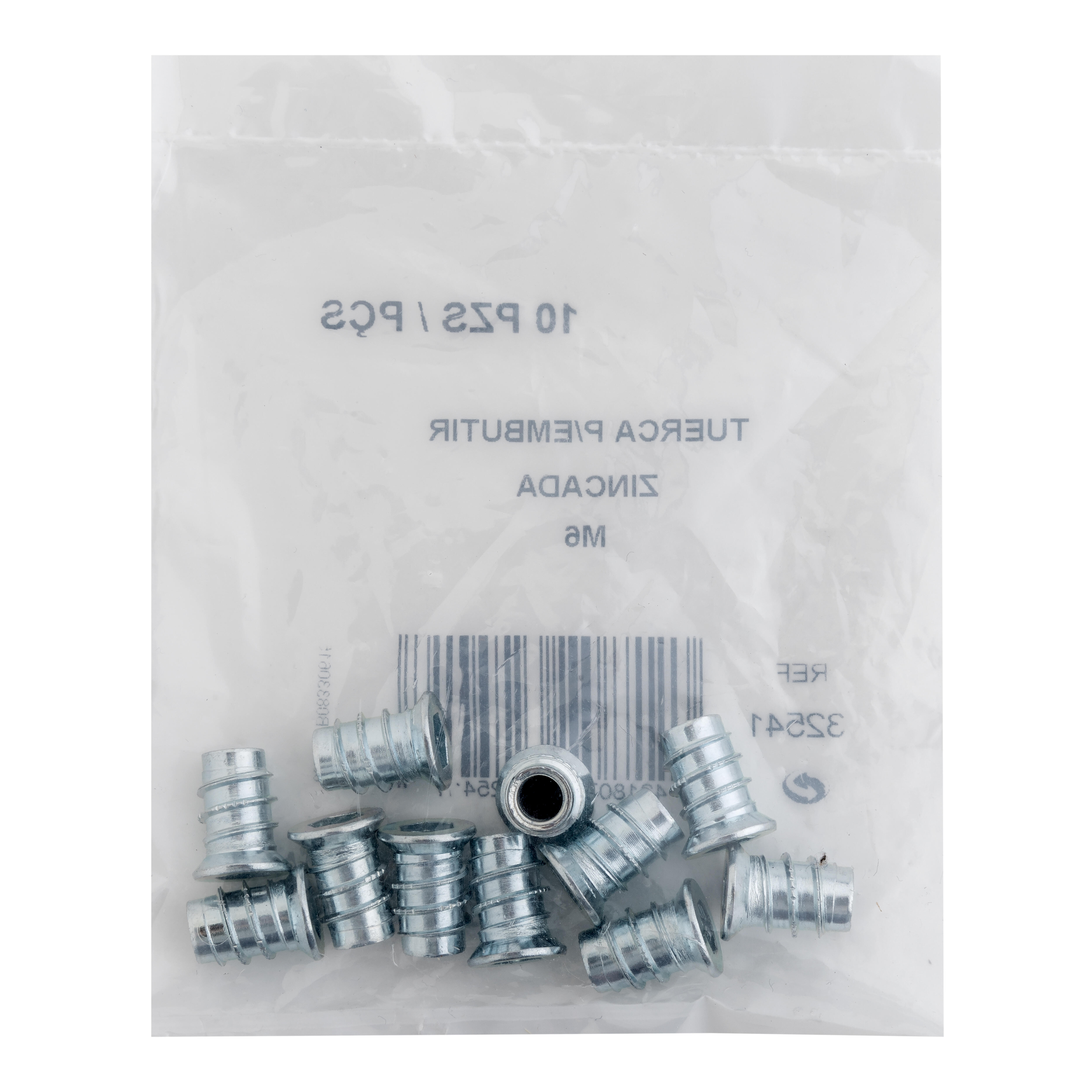 TUERCA EMBUTIR M 6 CINCADA. 10 UDS - 2