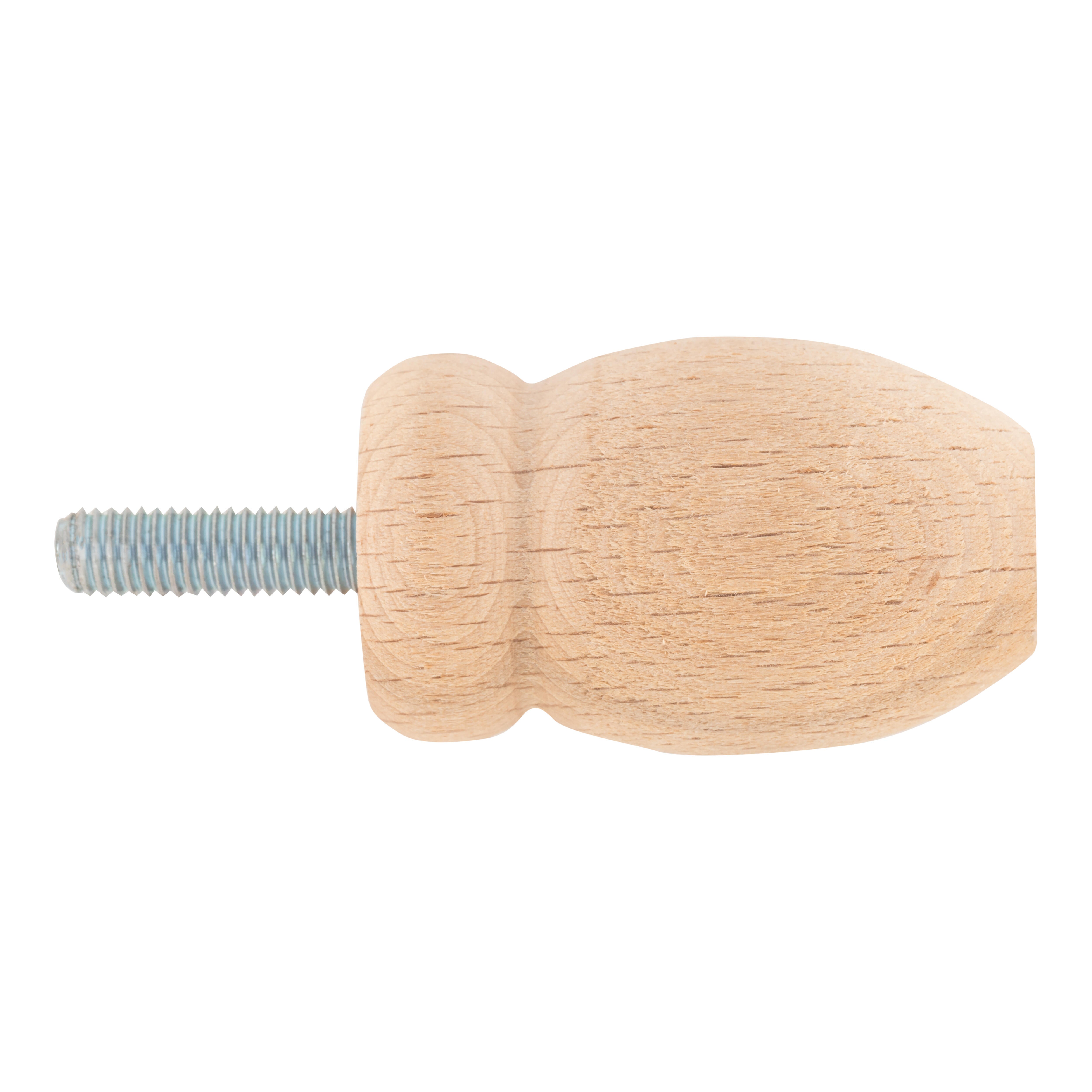 PATA MUEBLE MADERA REDONDA 55MM 36MM HAYA.  - 2