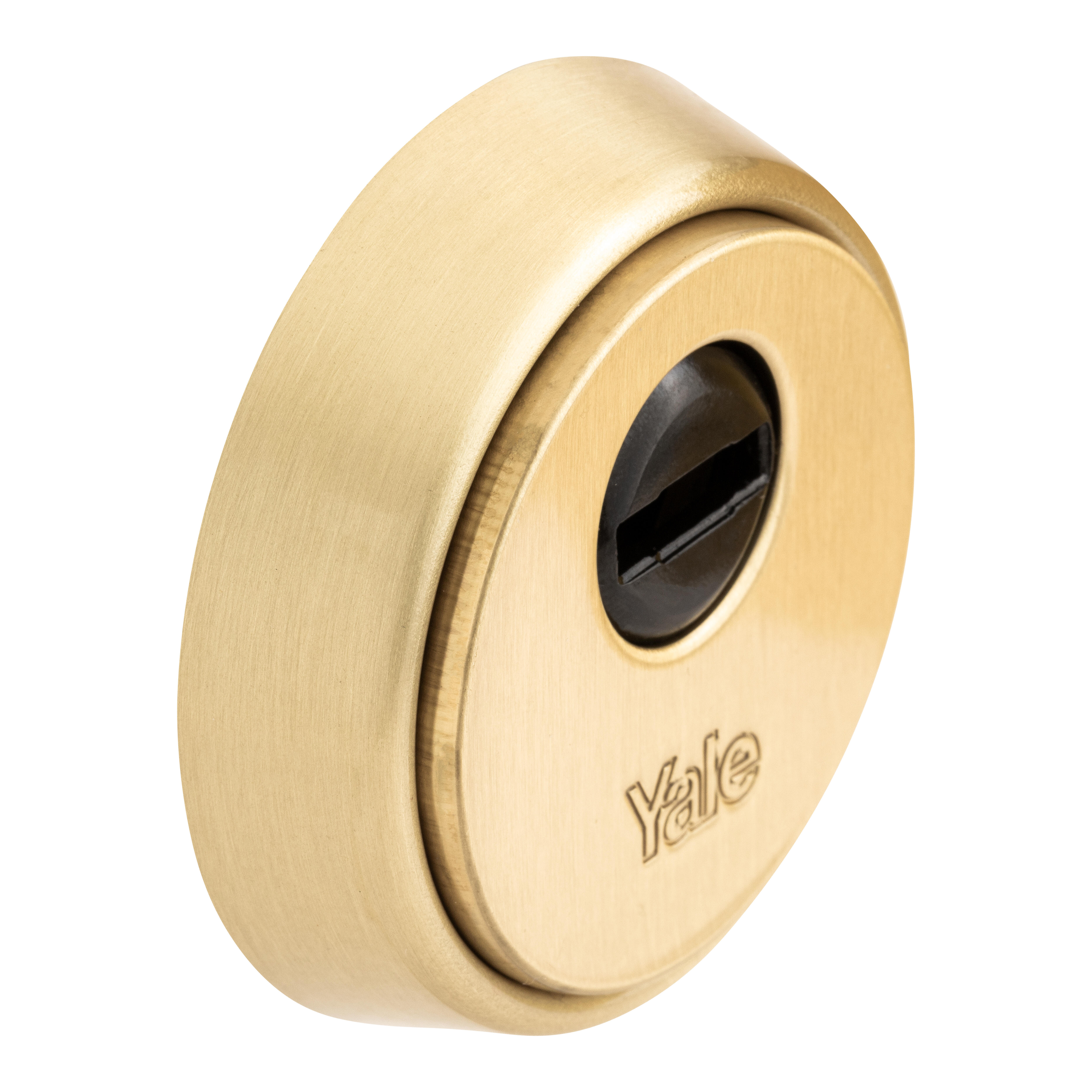 ESCUDO DE SEGURIDAD CUADRADO PARA CERRADURA ACABADO EN LATÓN YALE - 2