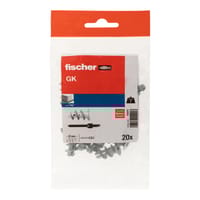 TACO NYLON PARA PLACA CARTÓN YESO DIÁMETRO 6MM LONGITUD 22MM FISCHER 20UDS - 2