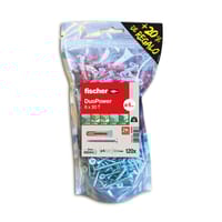 TACO NYLON DUOPOWER UNIVERSAL CON TORNILLO 6 X 30 MM FISCHER. 120 UDS - 2