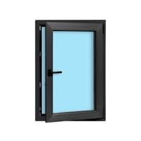 VENTANA PVC  OSCILOBATIENTE GRIS GRAFITO 70X100CM - 2