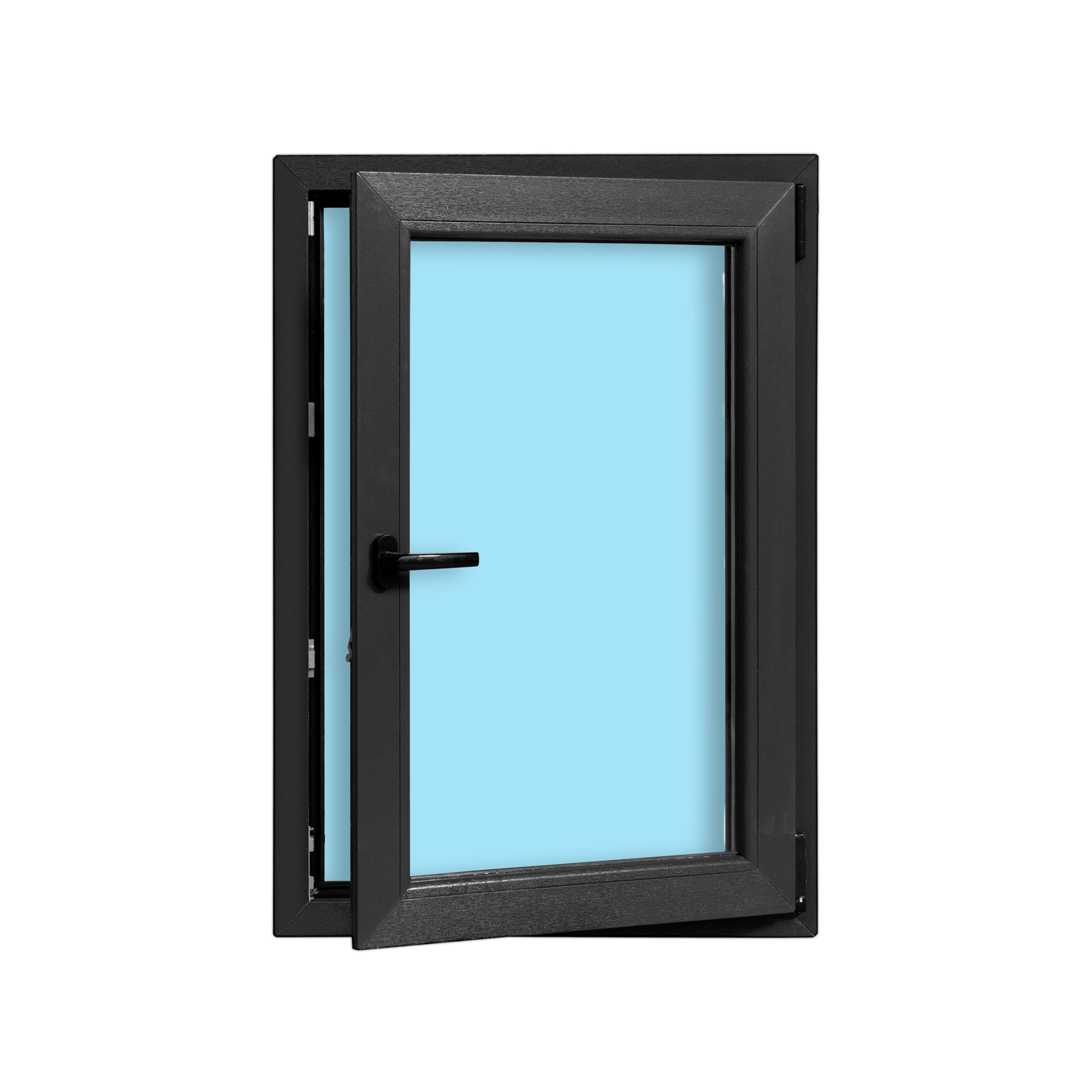 VENTANA PVC  OSCILOBATIENTE GRIS GRAFITO 70X100CM - 2