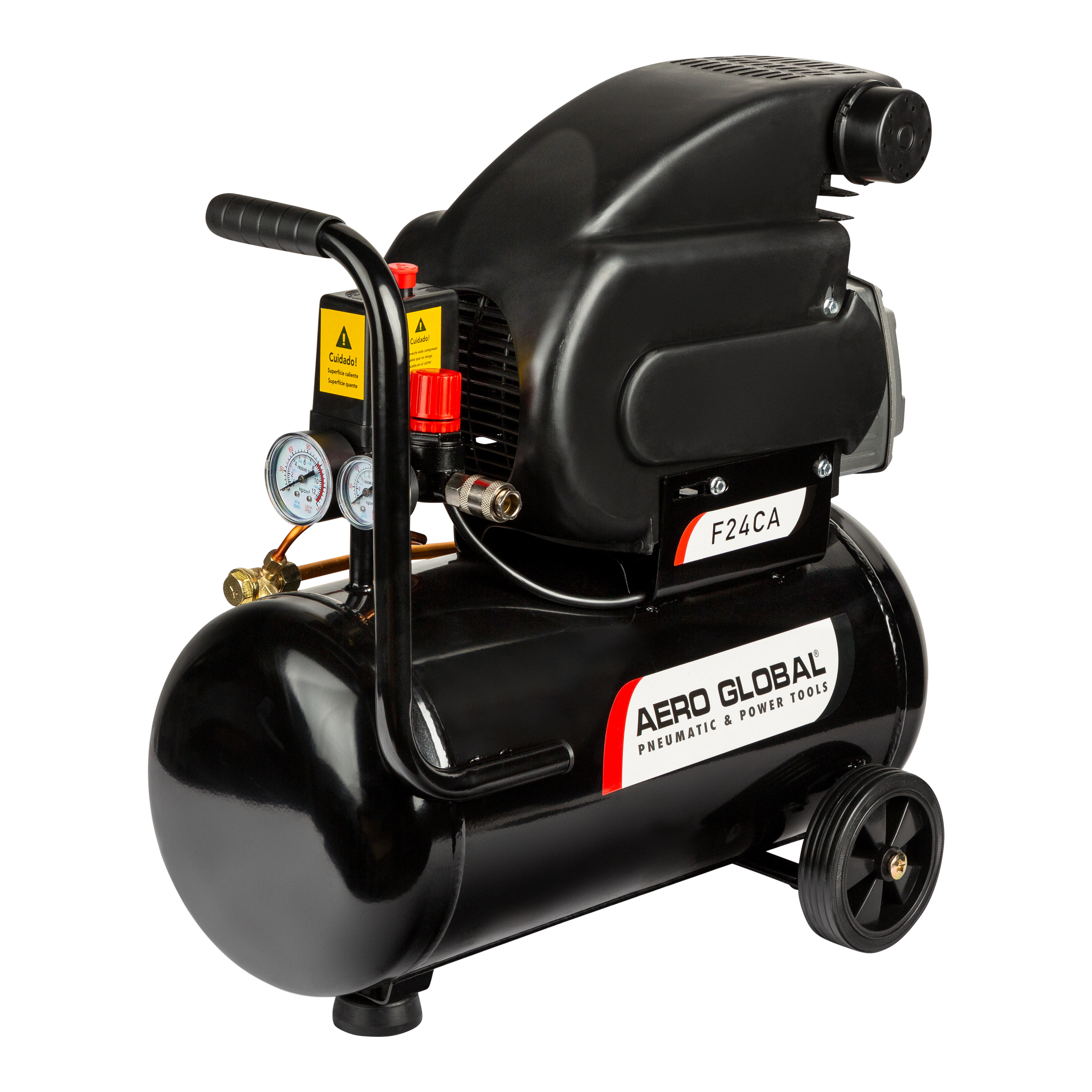 COMPRESOR DE AIRE AEROGLOBAL F24CA 24L 2CV - 2