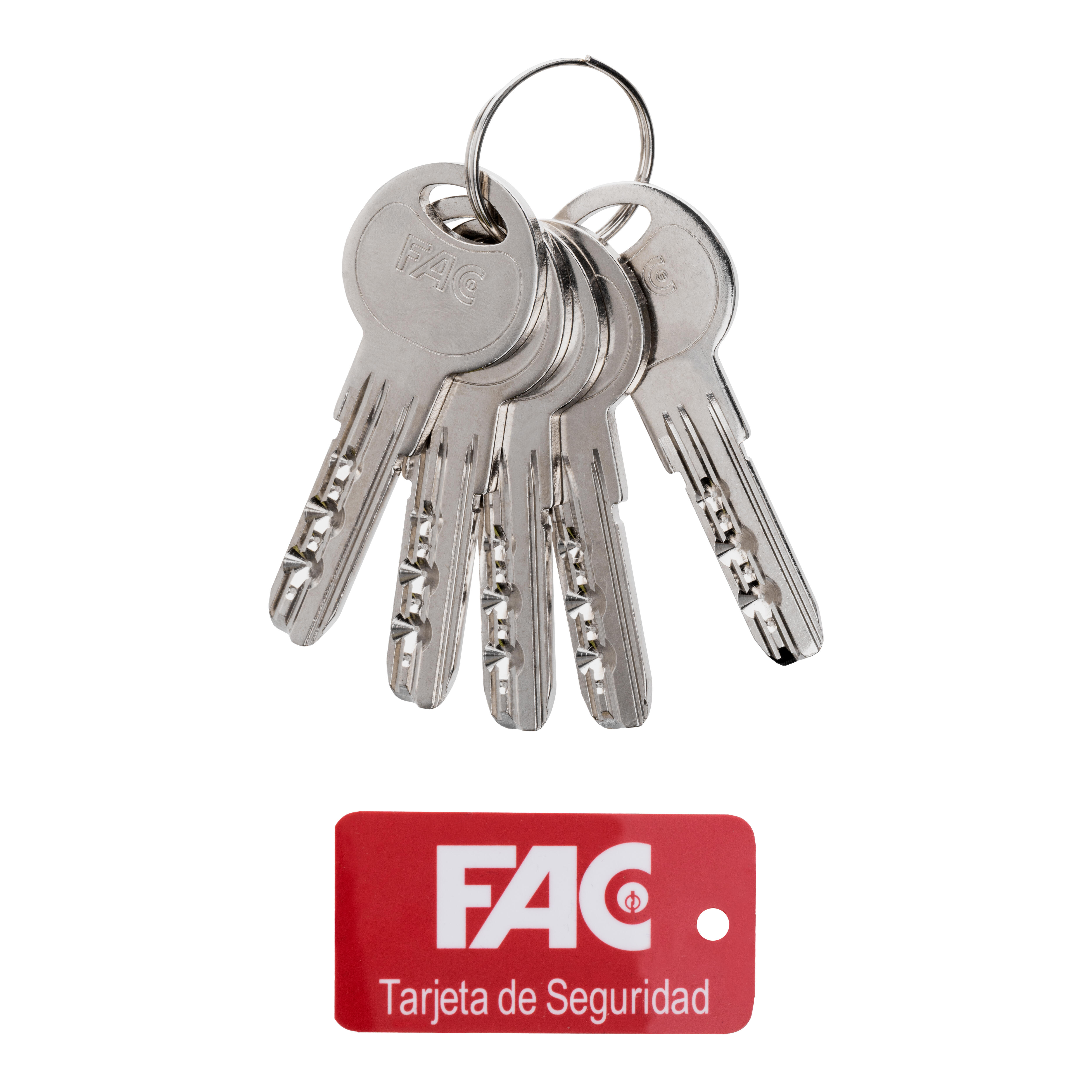 CILINDRO SEGURIDAD BOMBIN 30X40MM. PUNTOS LEVA 15MM. LATON FAC - 2