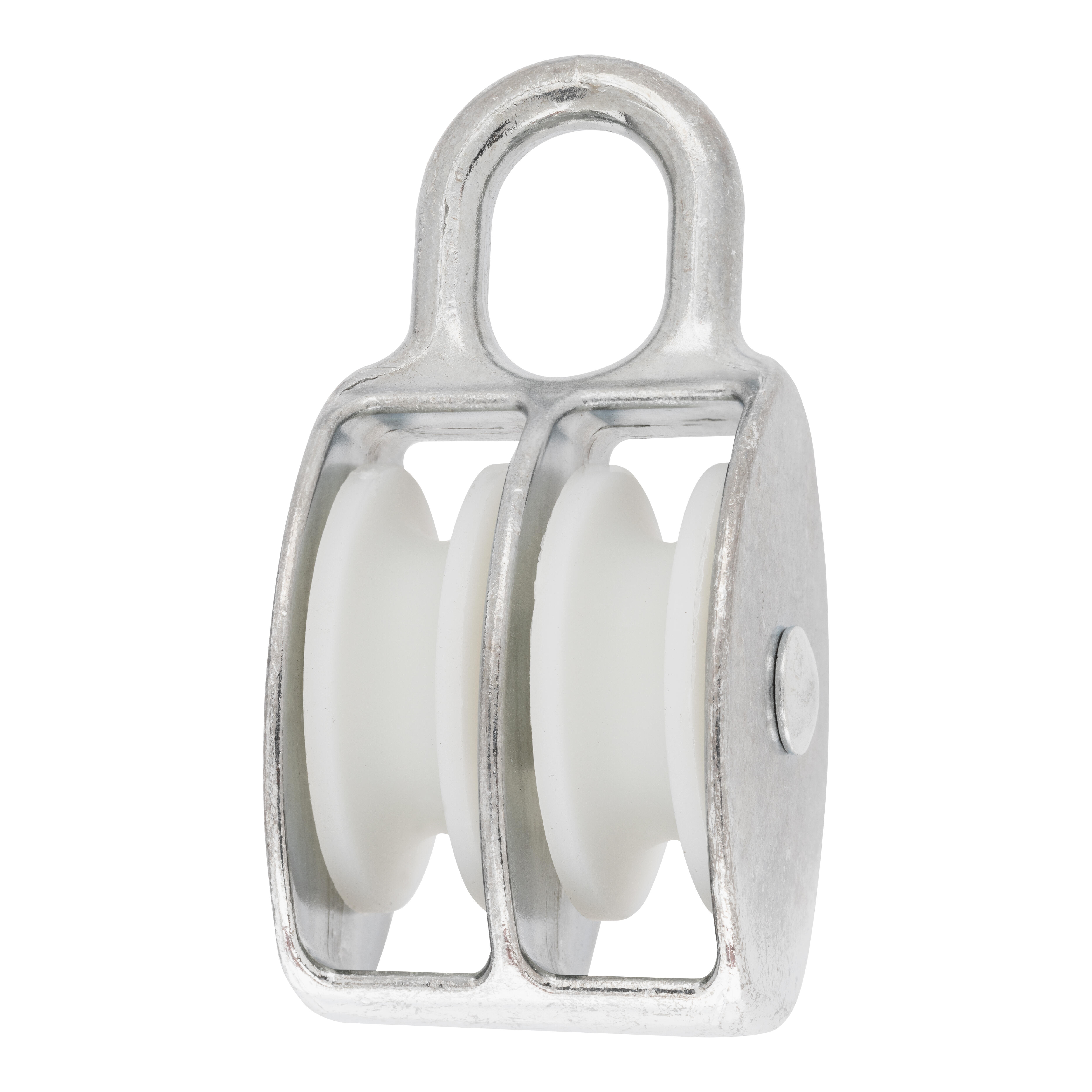 POLEA DOBLE FIJA GALVANIZADA 80 X 10 MM. - 2