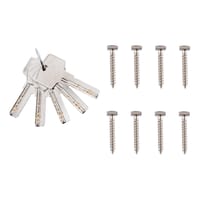 CERROJO PUERTA DE SEGURIDAD INTERIOR CROMADO 5 LLAVES AMIG - 2