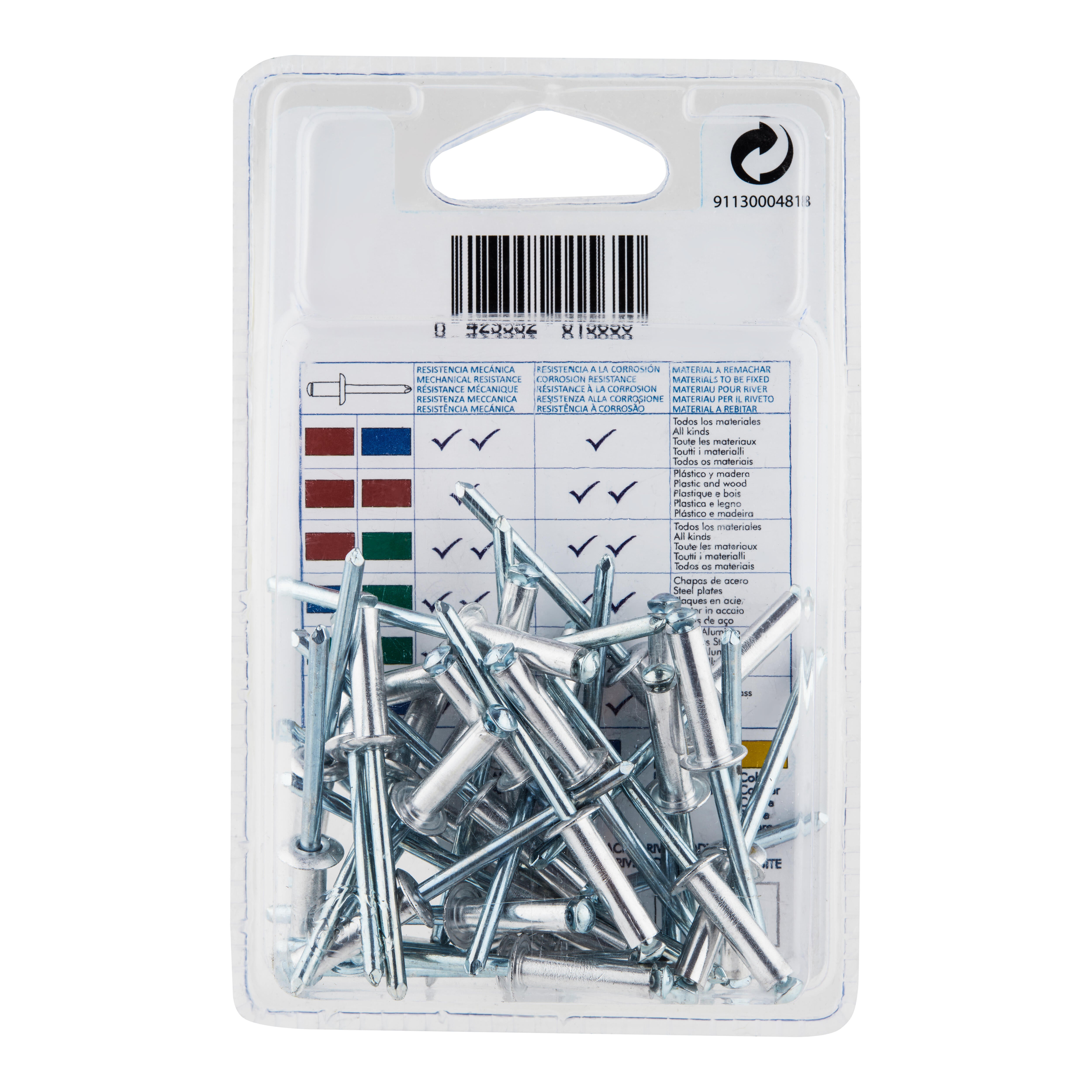 REMACHES FLOR ALUMINIO Y ACERO 4.8 X 18  MM. BRALO. 35 UDS - 3