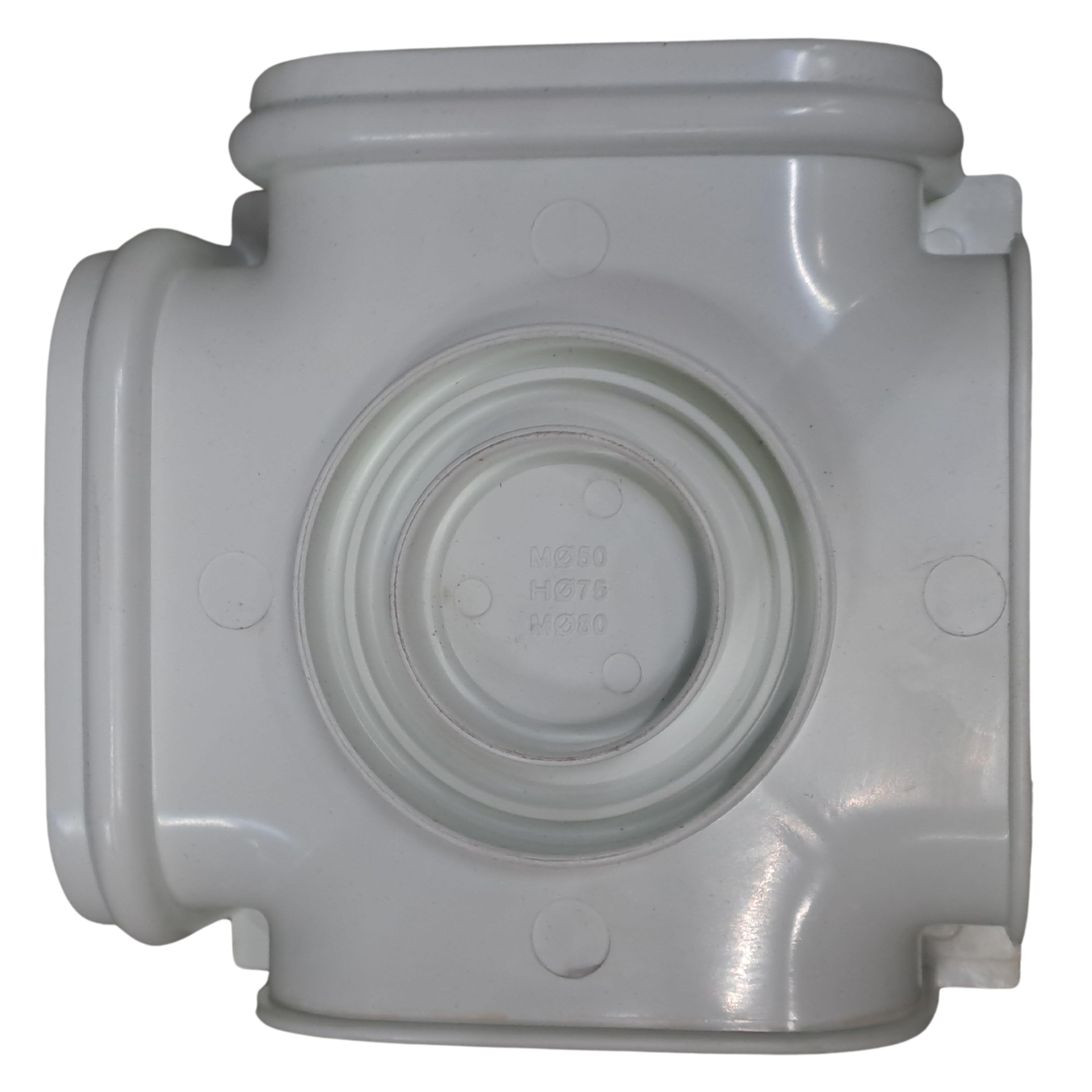 CONEXION CANALETA PVC BAJA ALTURA BLANCO - 2