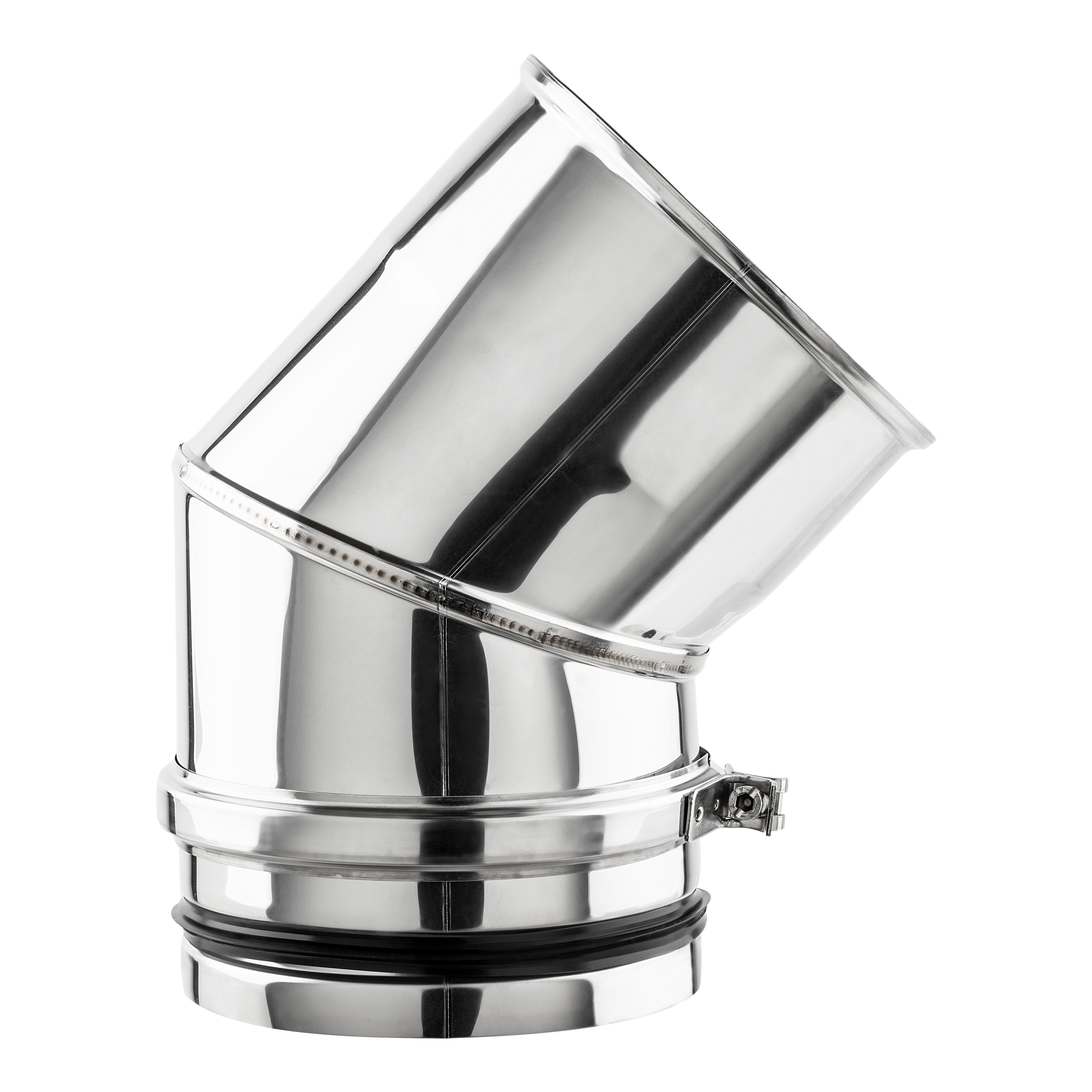 CODO 45º  INOXIDABLE PARED SIMPLE 125MM - 2