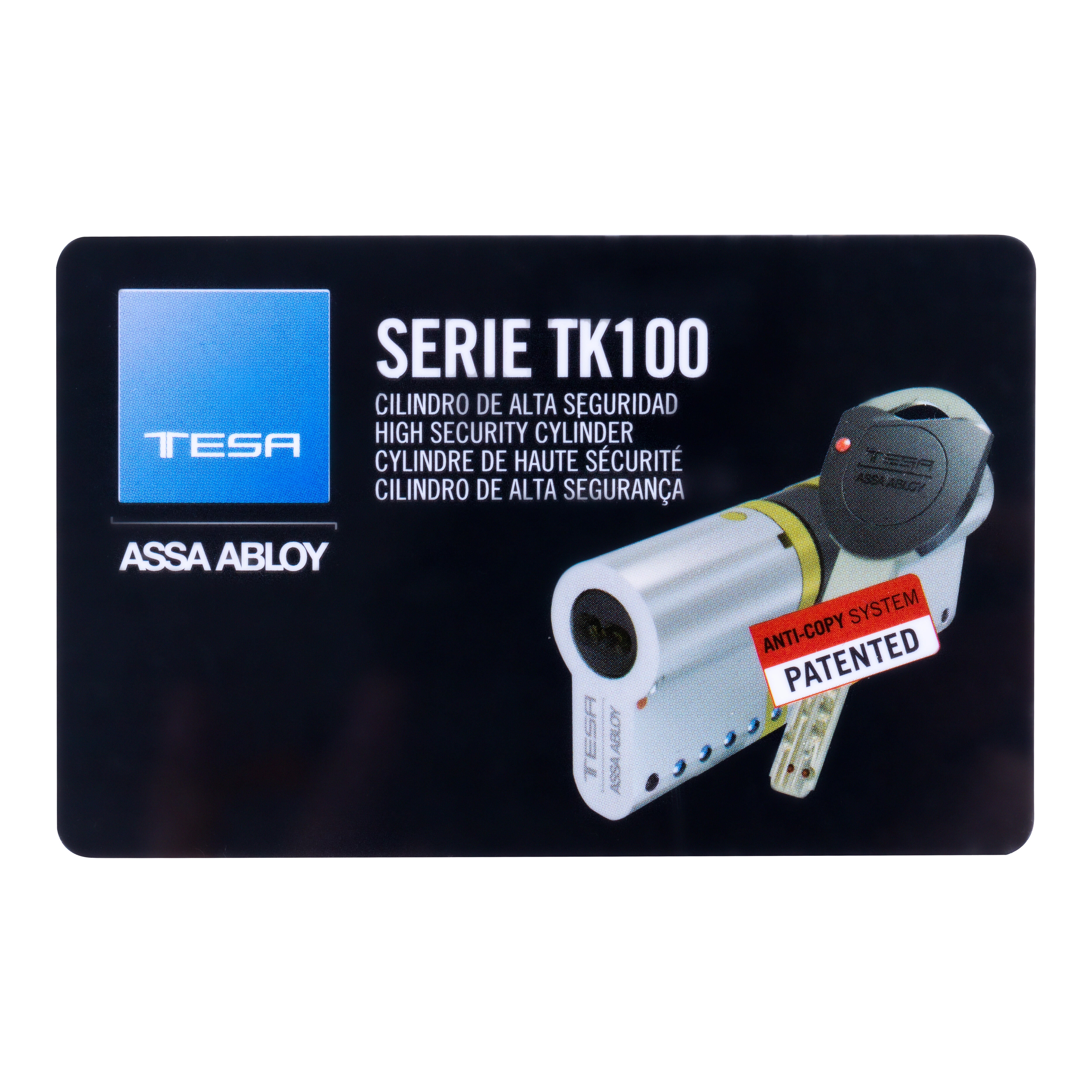 CILINDRO ALTA SEGURIDAD ANTIROTURA Y ANTIBUMPING 30 X 30  MM.  NIQUEL TK100 TESA - 3