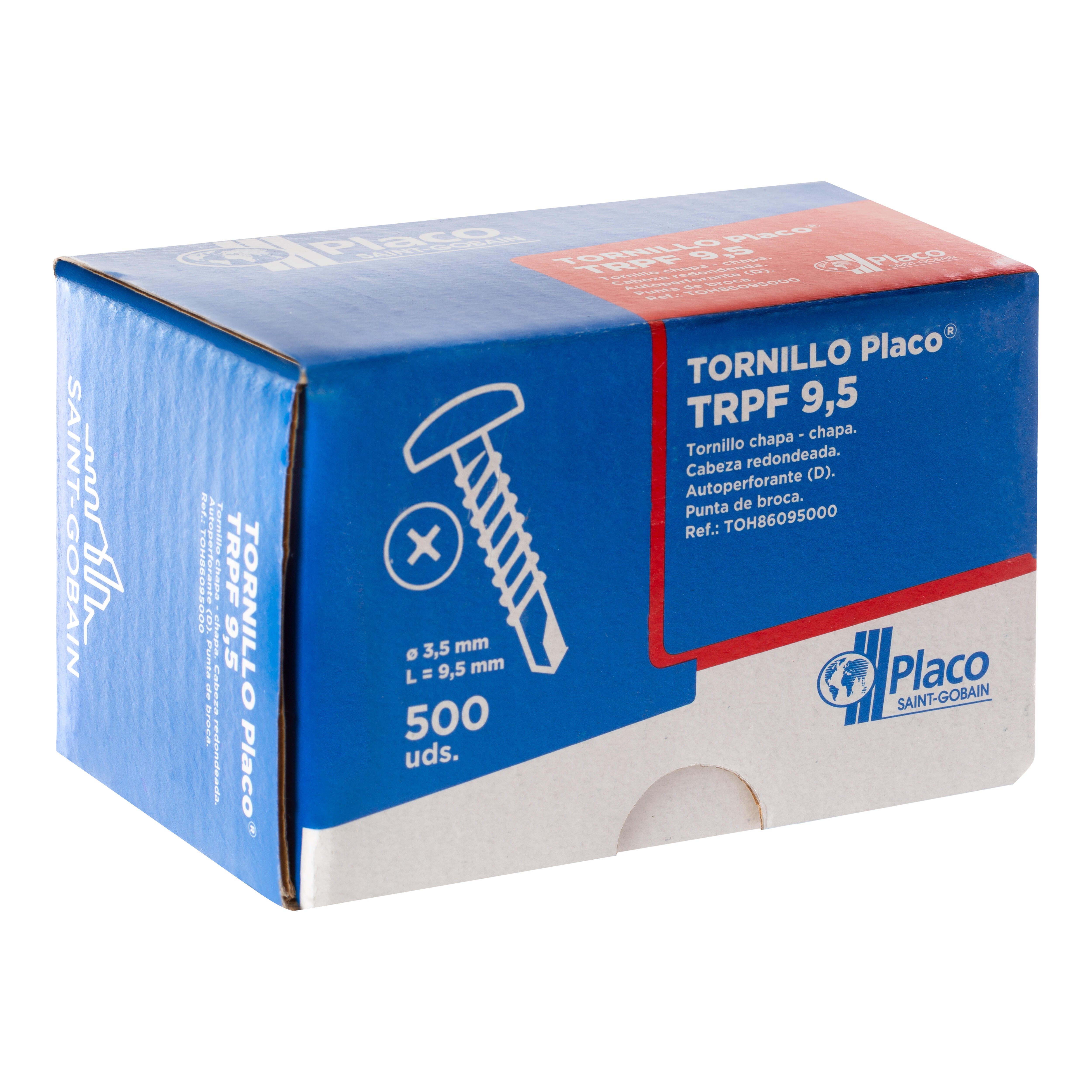 TORNILLO AUTOTALADRANTE CHAPA/CHAPA PLACO TRPF 3,5x9,5 MM 500 UDS - 3