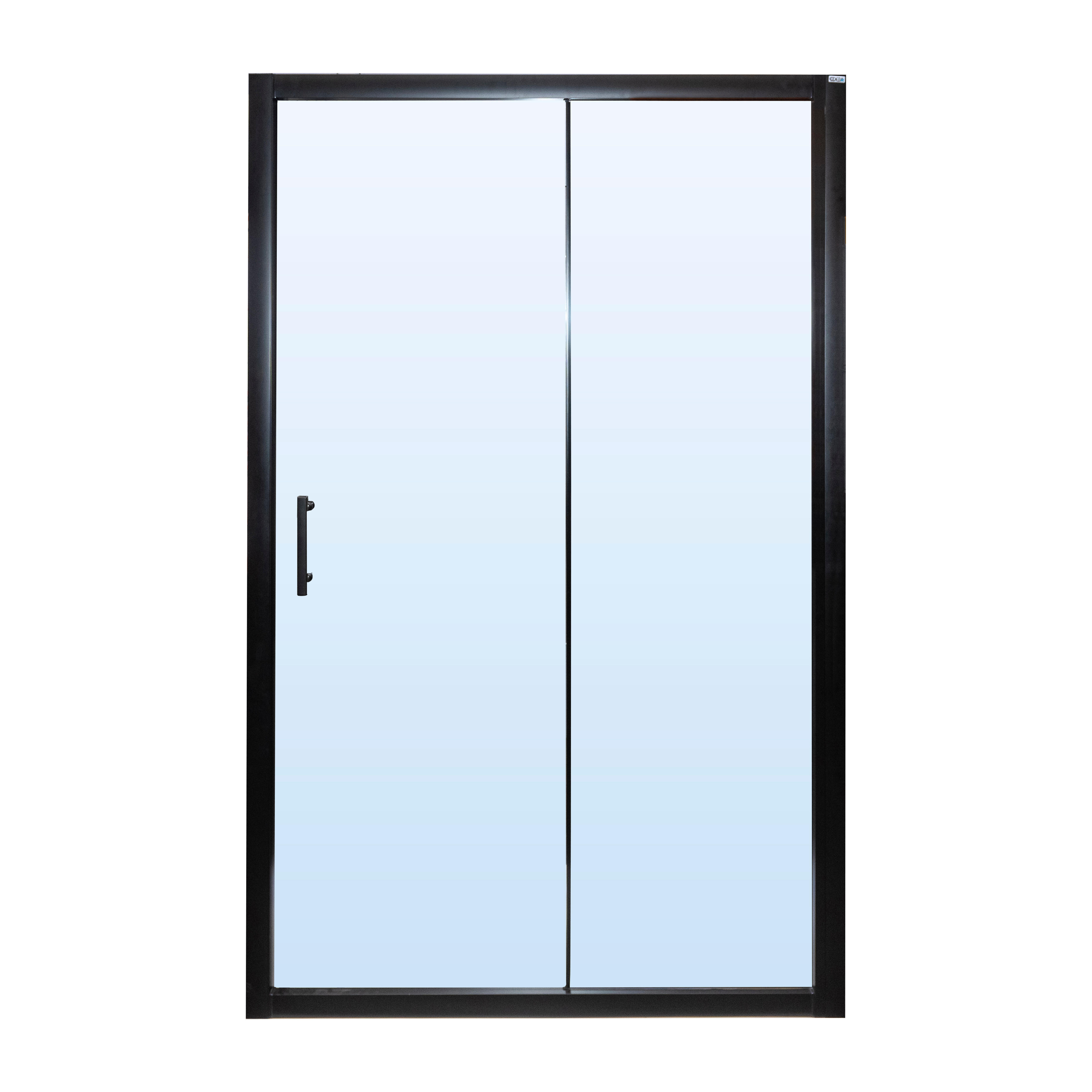 MAMPARA DE DUCHA FRONTAL CORREDERA LEXIE 120CM NEGRO - 3