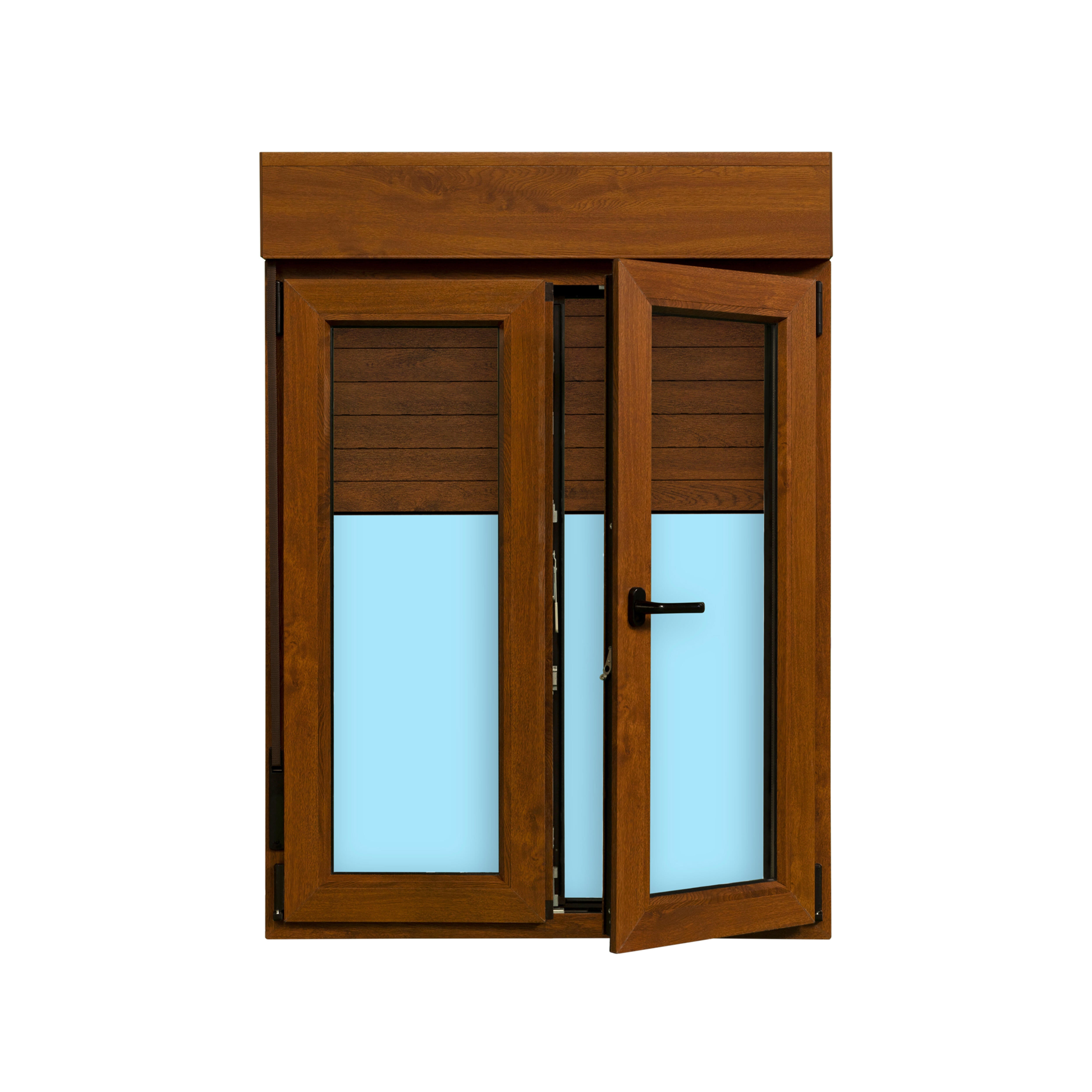 VENTANA PVC OSCILOBATIENTE  CON PERSIANA ROBLE 100X138CM - 2