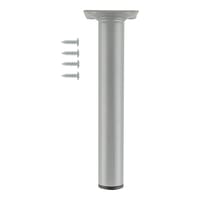 PATA MUEBLE ACERO REDONDA 200MM 30MM GRIS. - 2