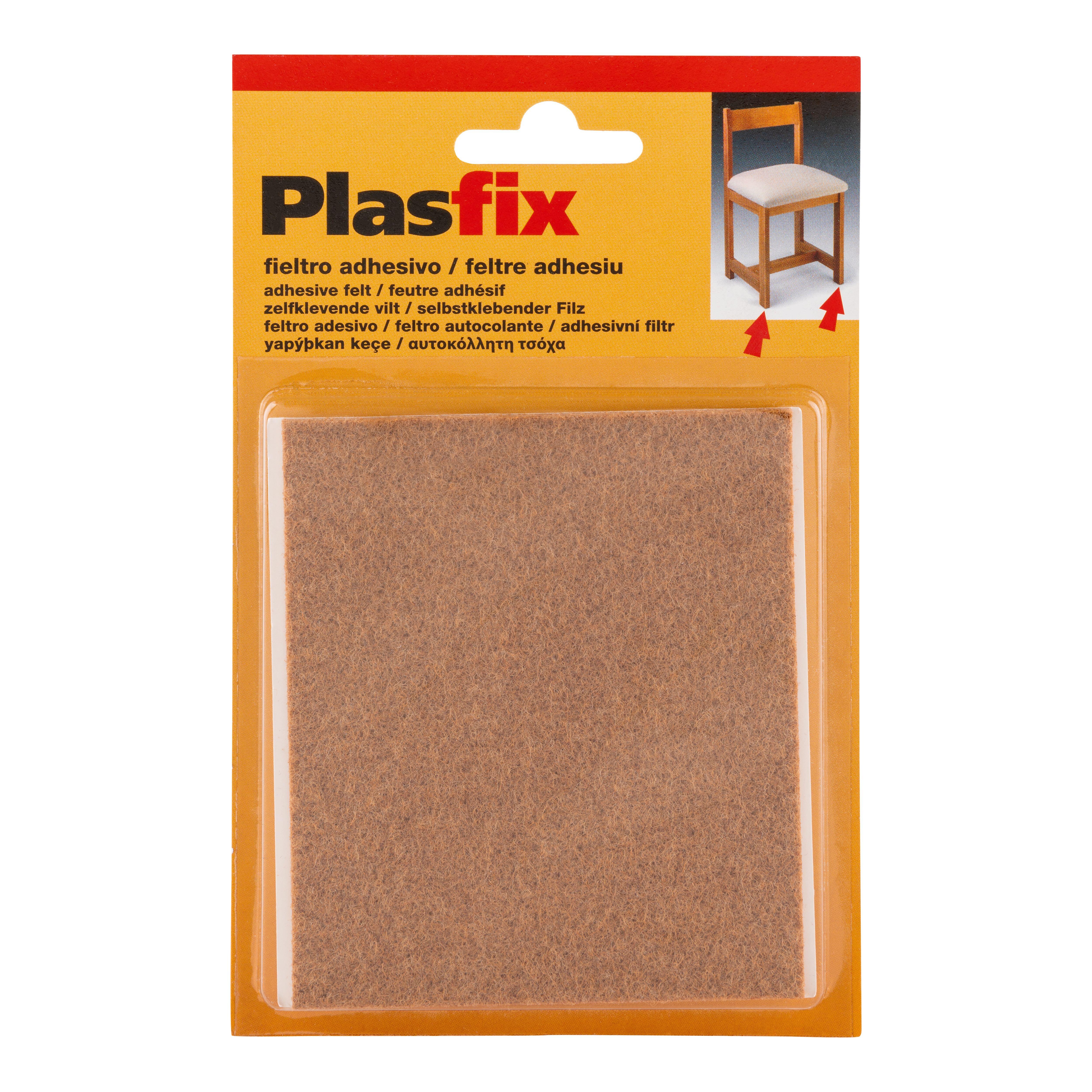 FIELTRO ADHESIVO 85X100MM MARRÓN. 1UD - 2