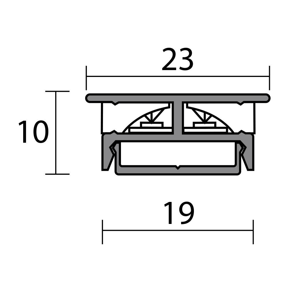 PERFIL LED 200CM BALIZADO - 2