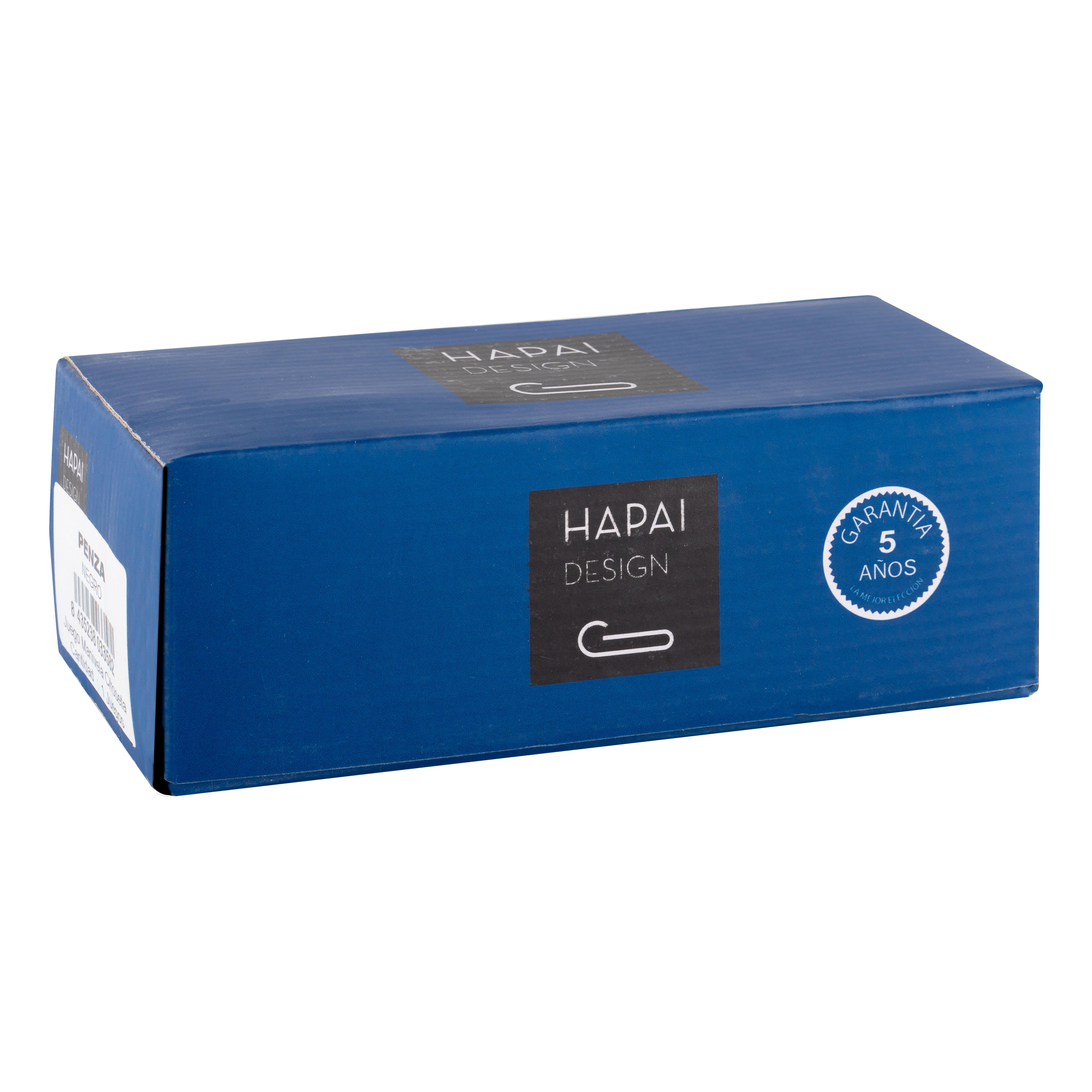 JUEGO DE MANILLA ROSETAS ALUMINIO NEGRO MODELO PENZA - 2