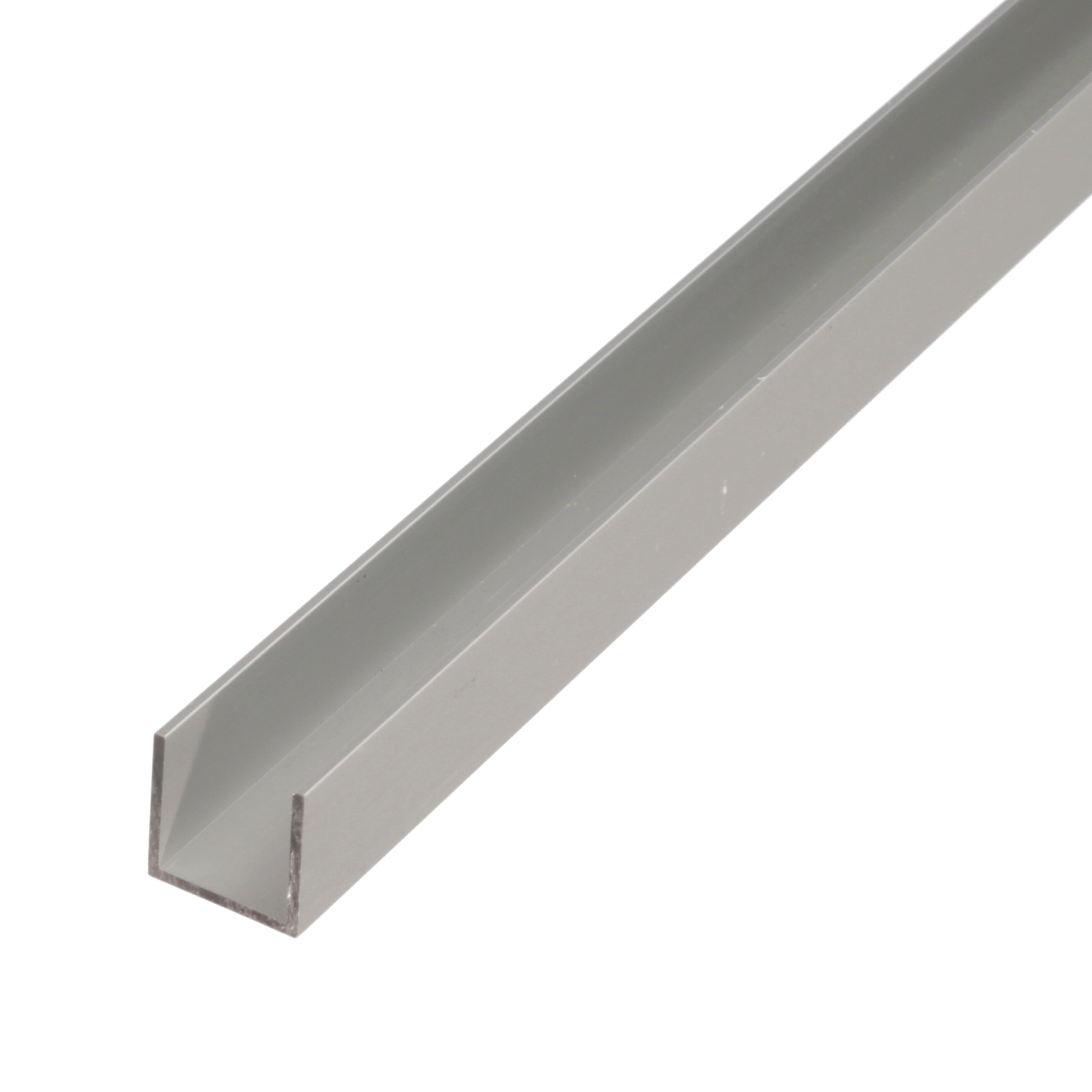 PERFIL EN U ALUMINIO ANODIZADO 20X20X1,5MM 2,6M - 2