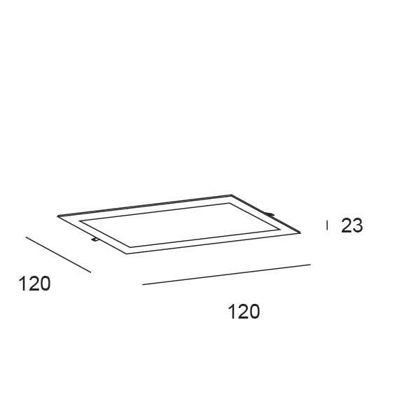 DOWNLIGHT LED EMPOTRAR CUADRADO NEGRO 24W CCT - 2