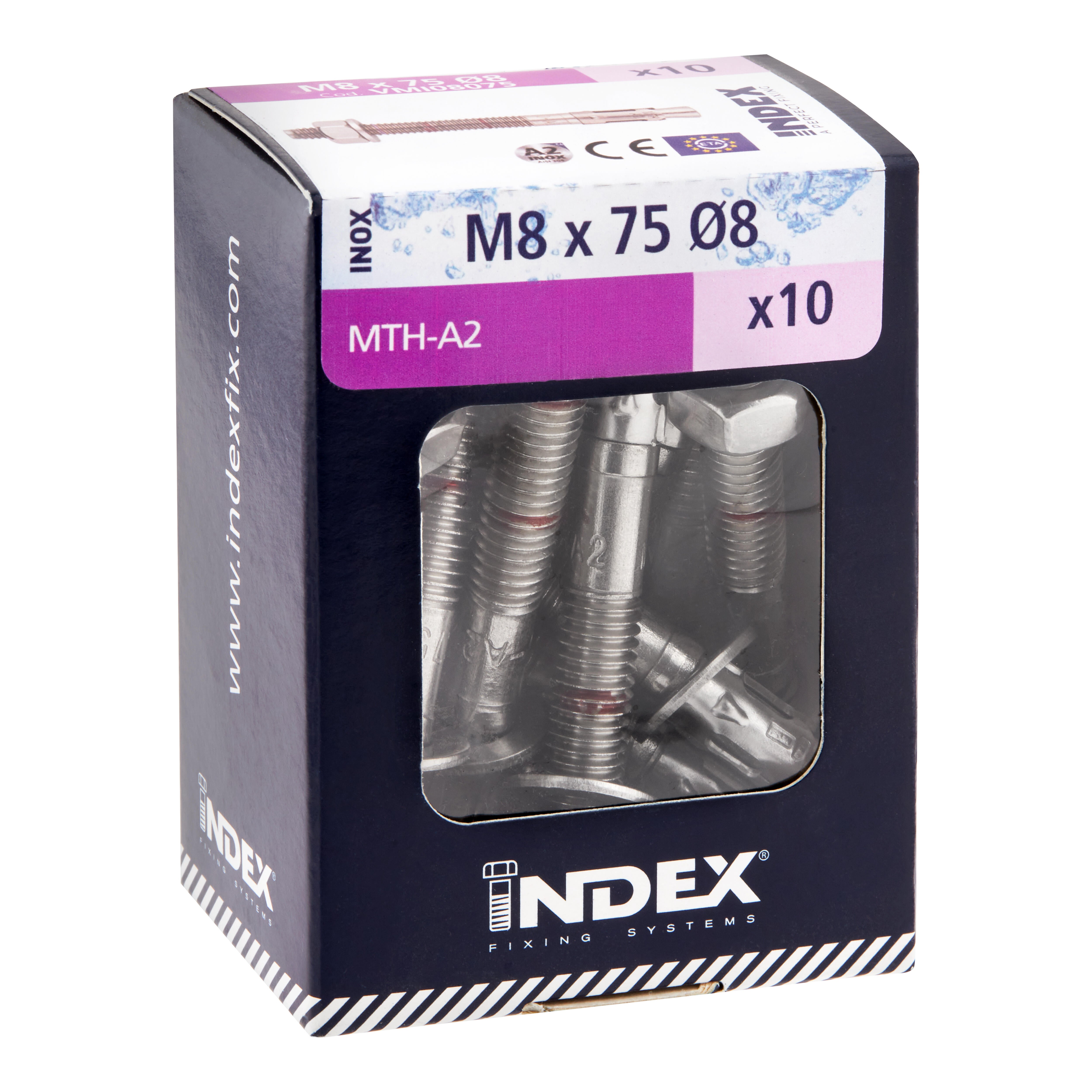 ANCLAJE MACHO MTA INOXIDABLE 10 X 70  MM. 8 UDS INDEX - 3