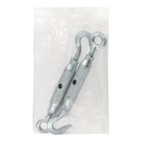 TENSOR DE CABLE TUBULAR M 12 GANCHO ANILLA. 2 UDS - 2