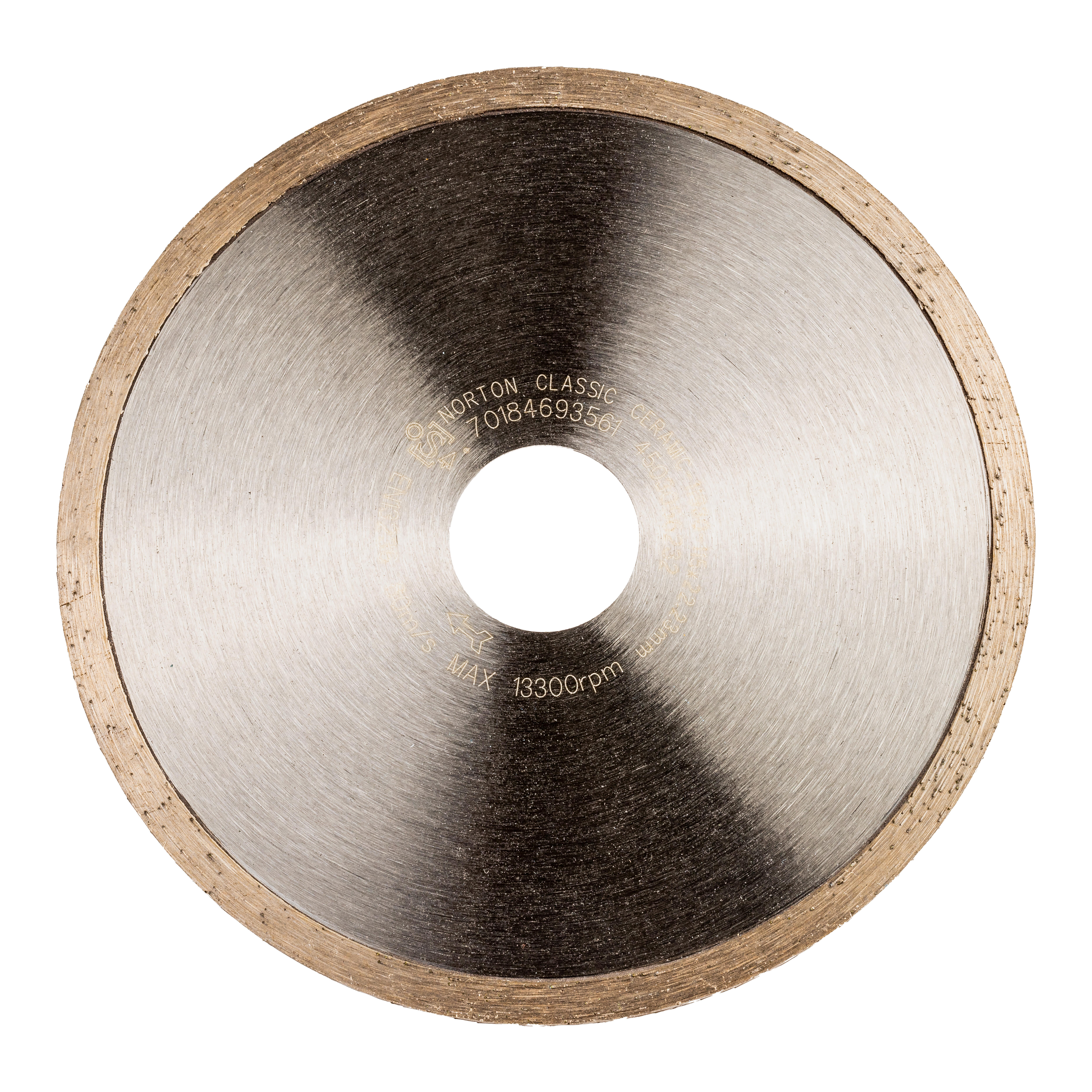 DISCO DE DIAMANTE AMOLADORA CORTE CERÁMICO BANDA CONTÍNUA 115MM NORTON - 2