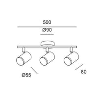 FOCO 3 LUCES ARTIC 17,1W LUZ NEUTRA IP20 - 2