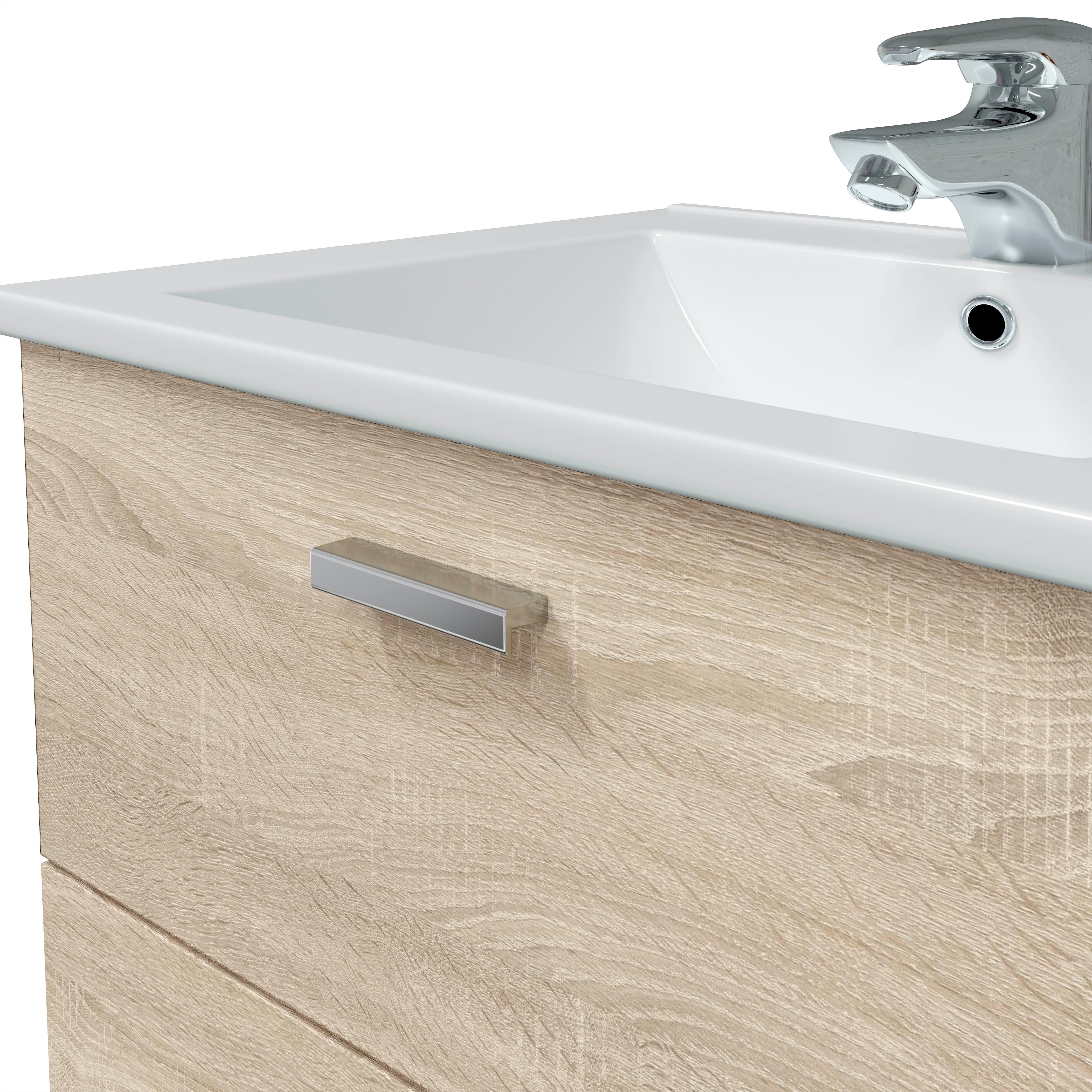 MUEBLE DE BAÑO ECO ROBLE 60X45CM 2 CAJONES - 5