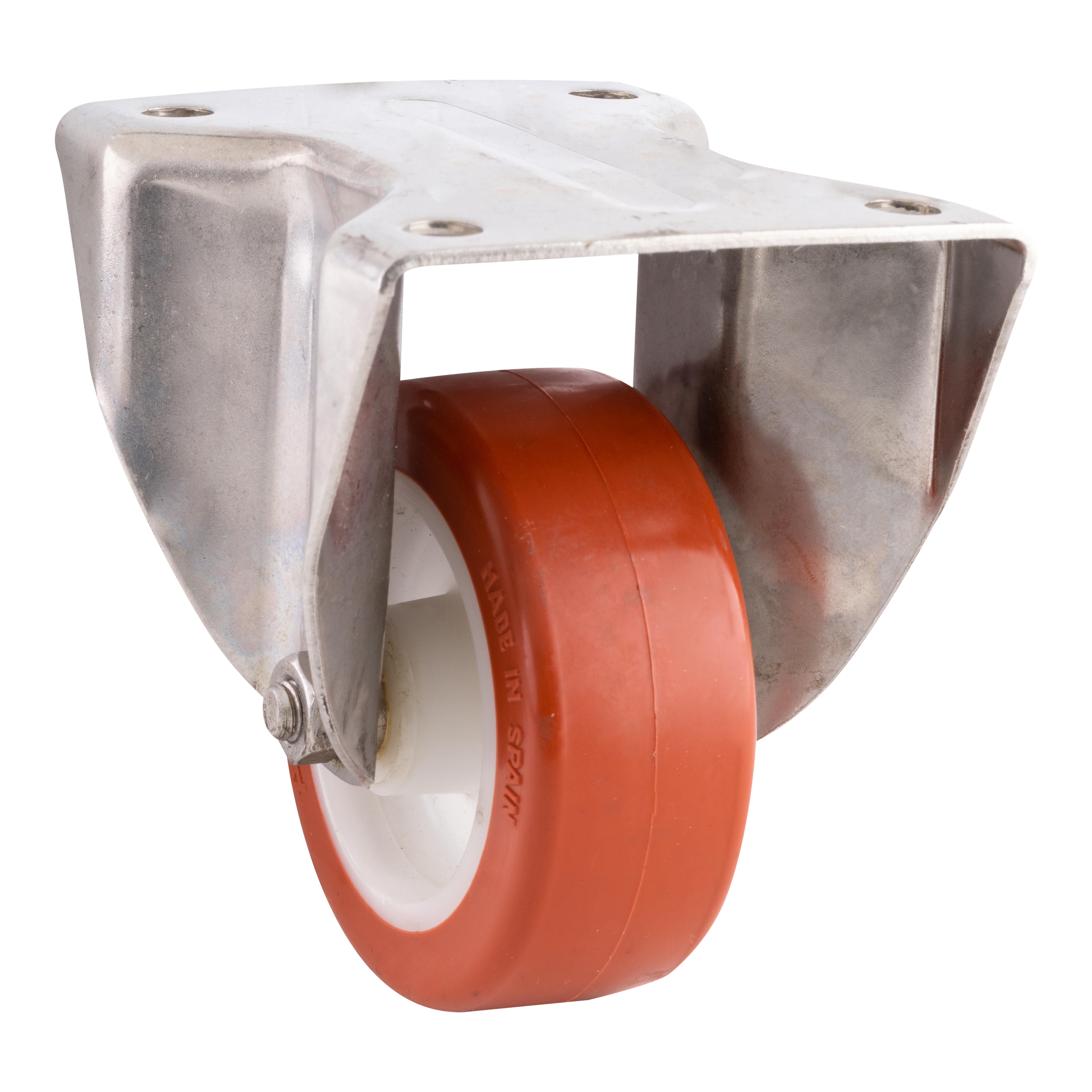 RUEDA FIJA POLIURETANO ACERO INOXIDABLE 80 MM. RUEDAS ALEX - 2