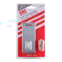 PORTACANDADO DE SEGURIDAD PARA PUERTA RECTANGULAR 115MM DE ACERO CON 0 LLAVES FAC - 2