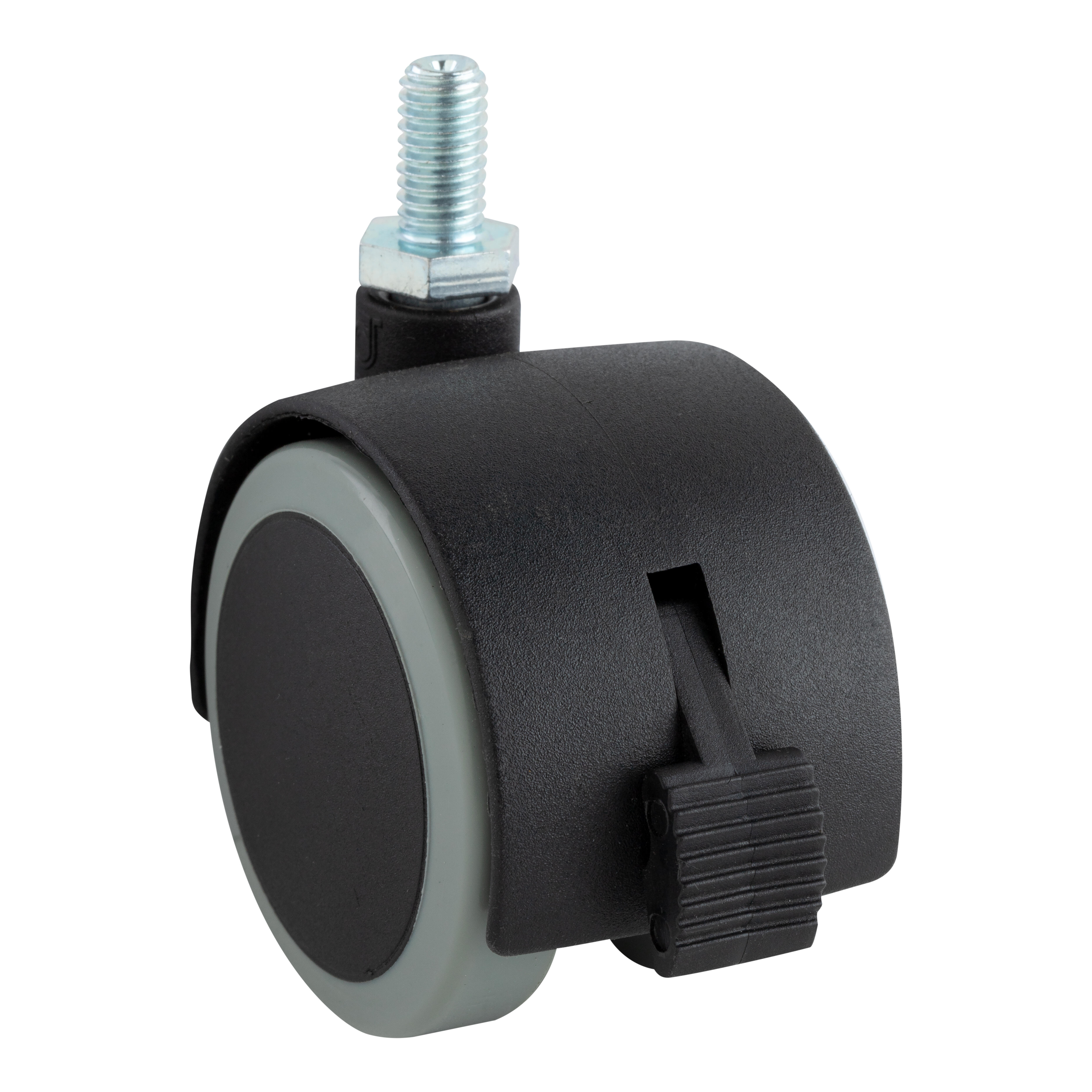 RUEDA DOBLE 50MM POLIURETANO. HASTA 50KG. LLANTA PLÁSTICO - 2