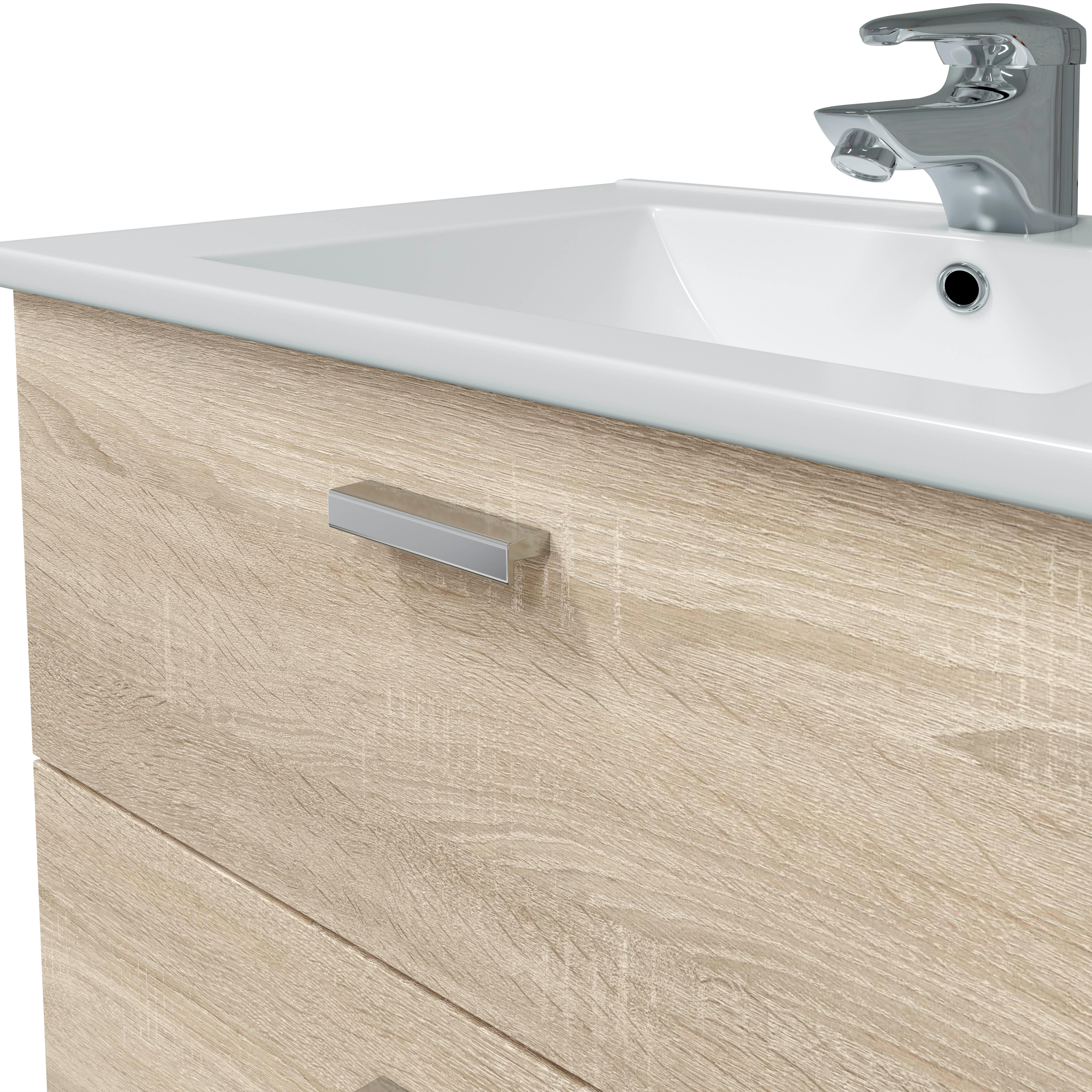 MUEBLE DE BAÑO ECO ROBLE 70X45CM 2 CAJONES - 6