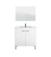 MUEBLE DE BAÑO CON ESPEJO LC1 BLANCO 81X46CM - 2